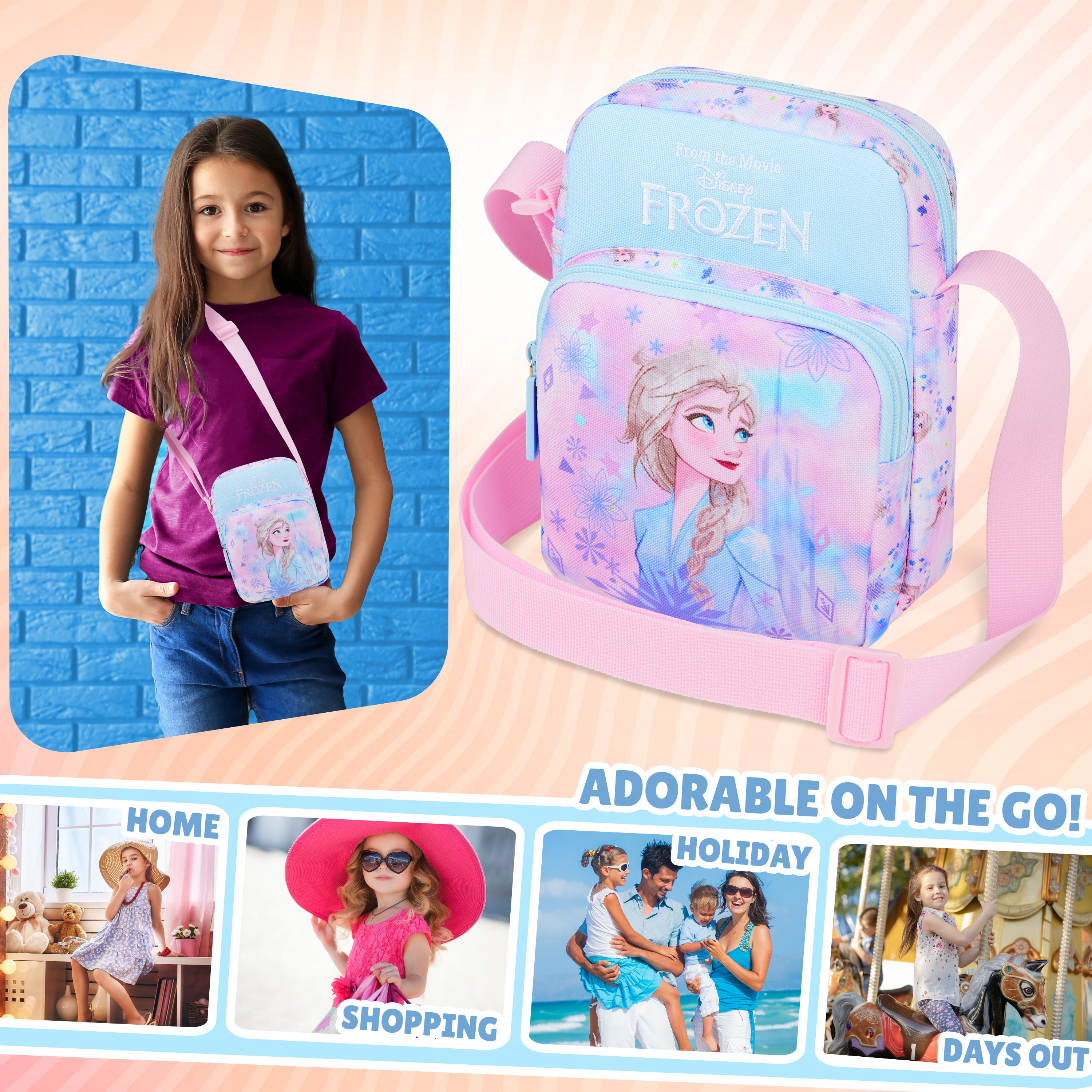 get-trend-girls-disney-frozen-sac-bandouli-re-fille-ajustable image 2