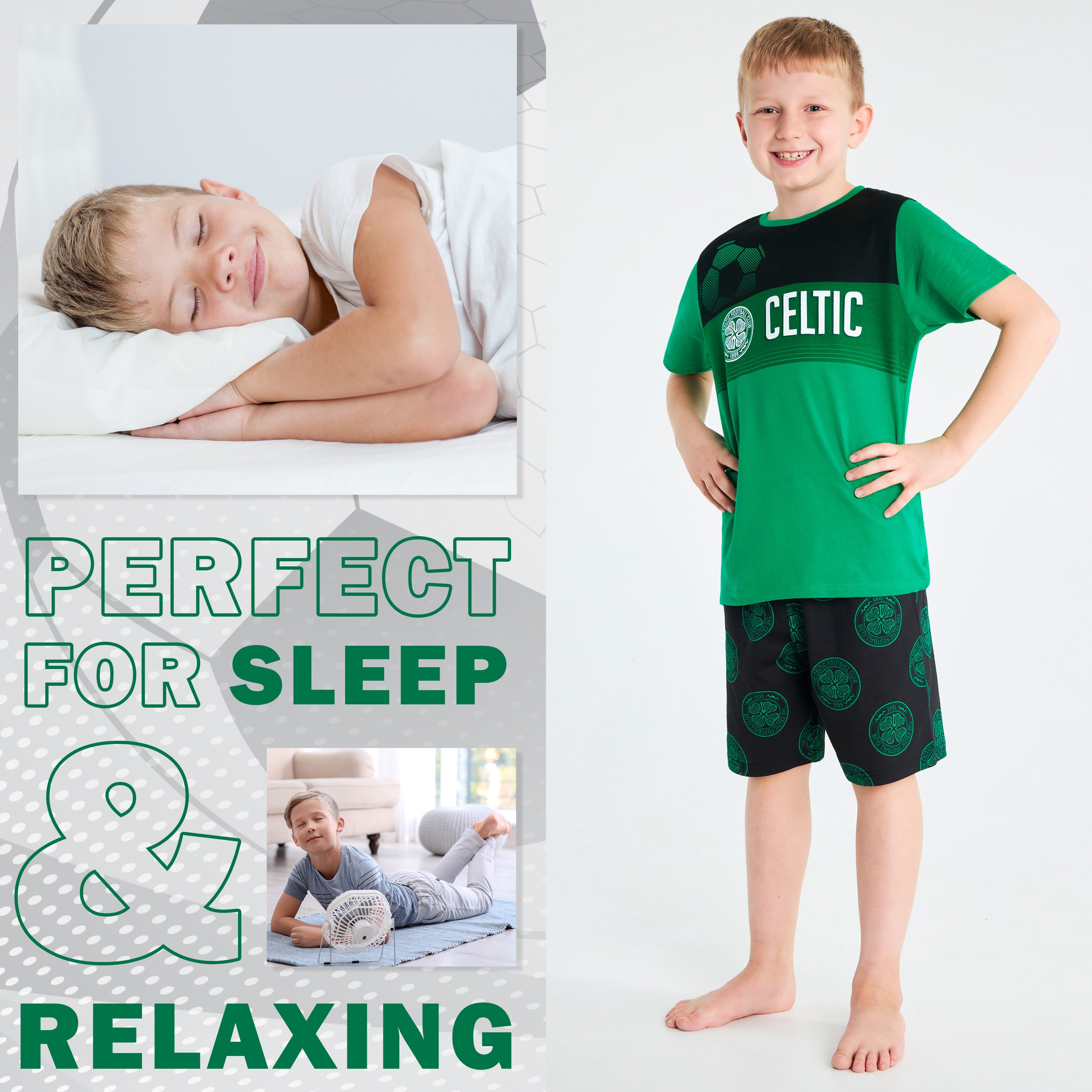 celtic-fc-pyjama-short-gar-on-vert-noir-respirant image 4