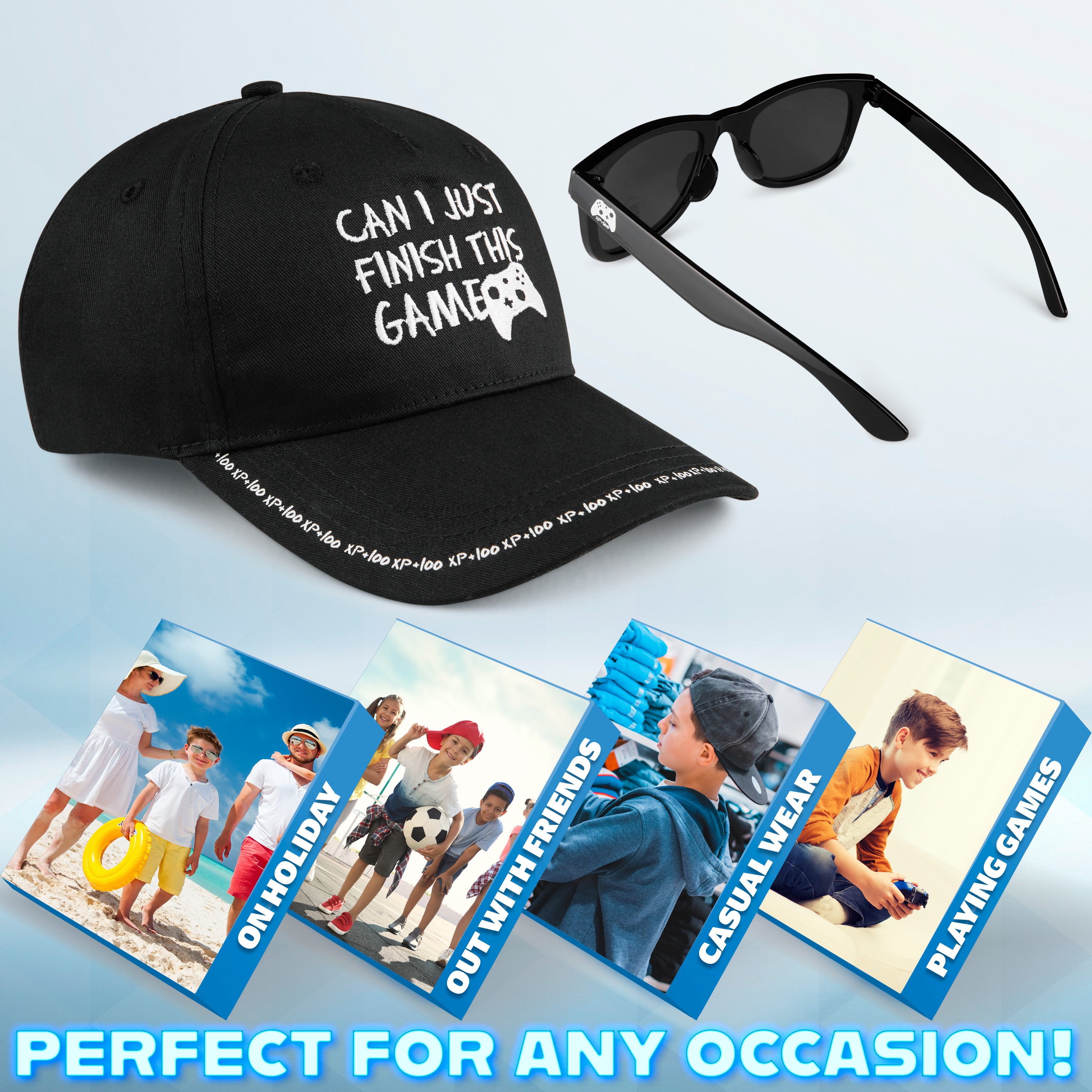 citycomfort-casquette-gar-on-gamer-lunettes-soleil-uv-lot image 4
