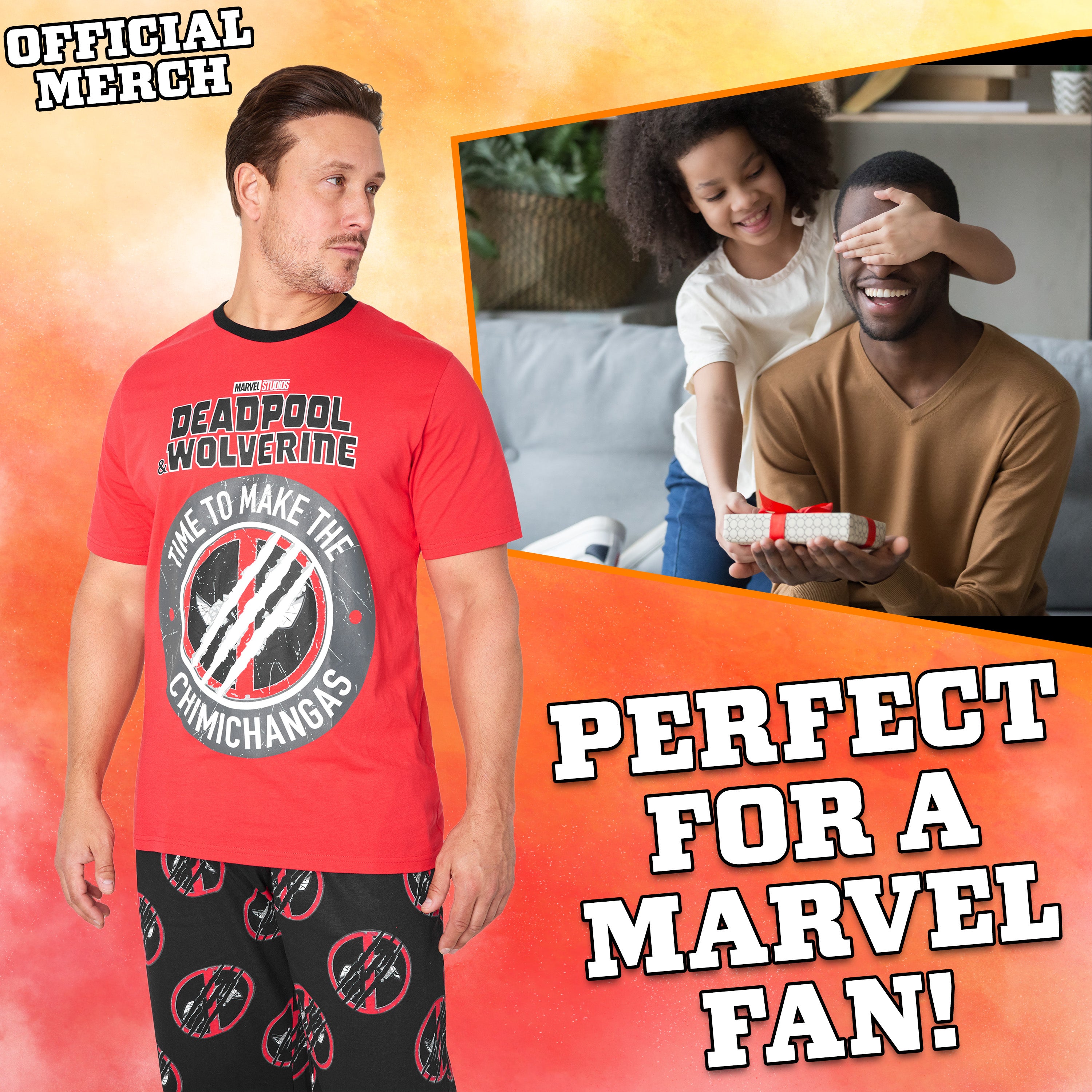 marvel-deadpool-wolverine-pyjama-homme-taille-l image 2