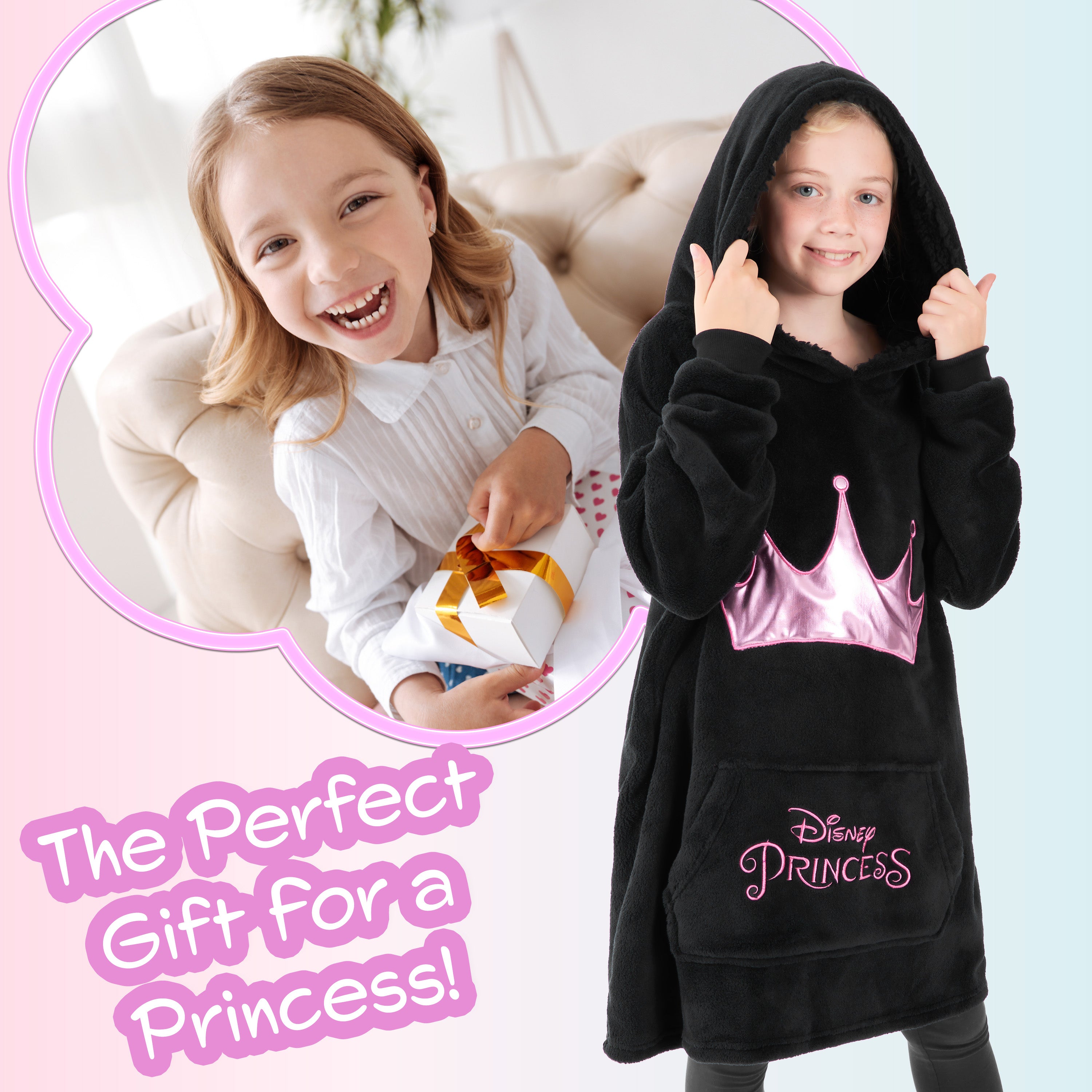 disney-sweat-plaid-enfant-princesse-taille-unique-polaire image 2