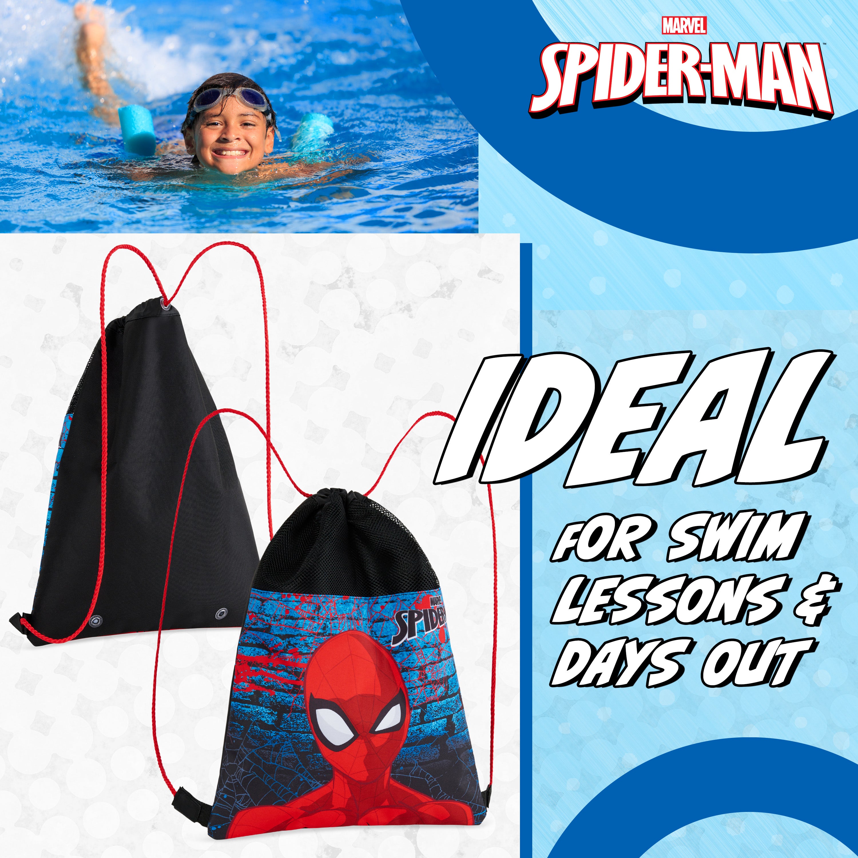 spiderman-sac-ficelle-enfant-piscine-sport-disney image 4