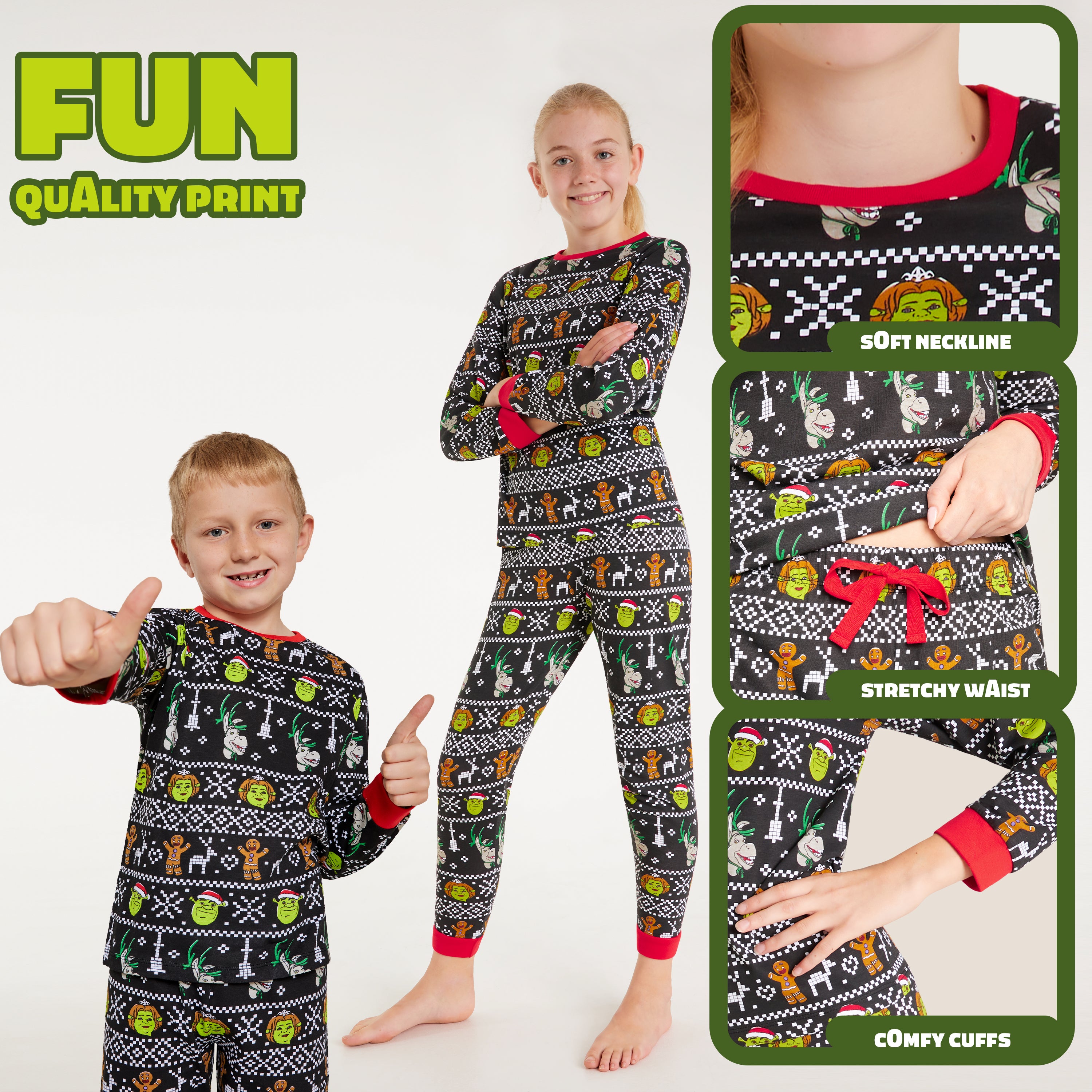 shrek-pyjama-no-l-enfant-7-8-ans-100-coton-famille image 4