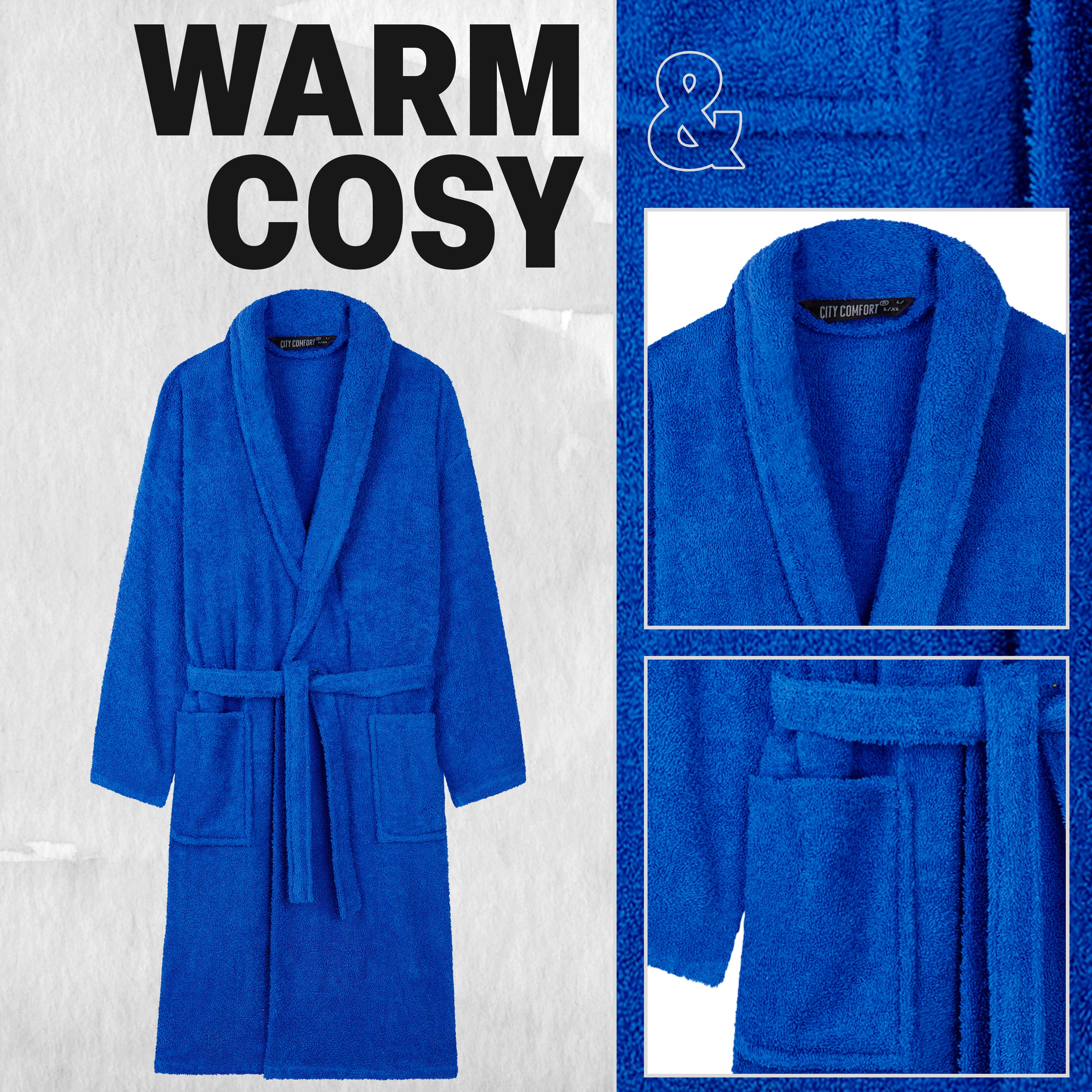 get-trend-men-peignoir-homme-coton-ponge-bleu-col-ch-le image 4