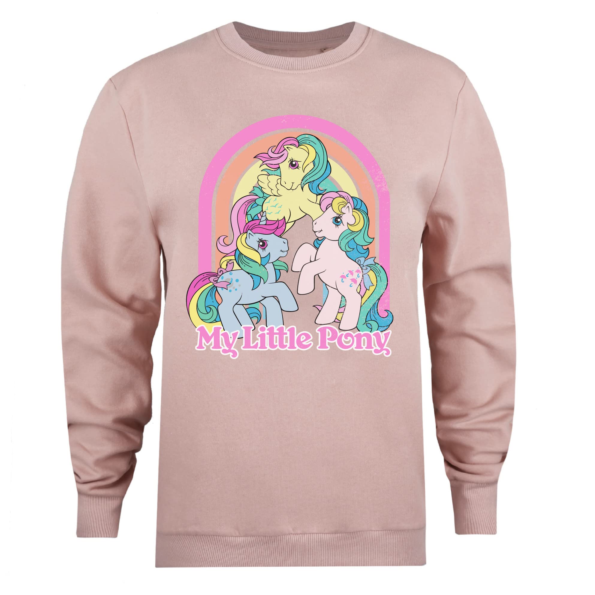 my-little-pony-tripple-ponies-sweat-femme-rose-fonc-s image 1