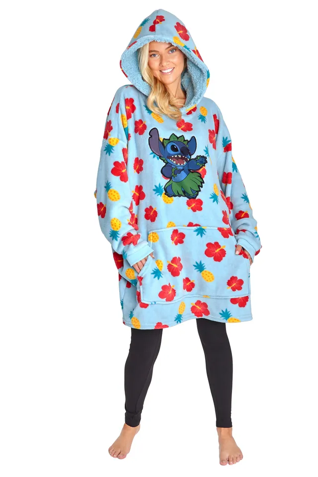 disney-sweat-plaid-capuche-stitch-sweat-polaire-sherpa-taille-unique image 1