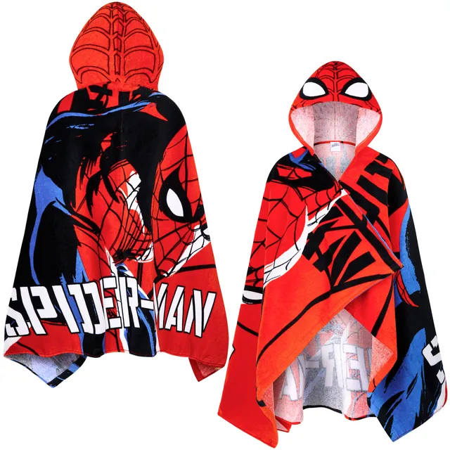 marvel-serviette-capuche-enfant-coton-absorbante-spiderman image 1