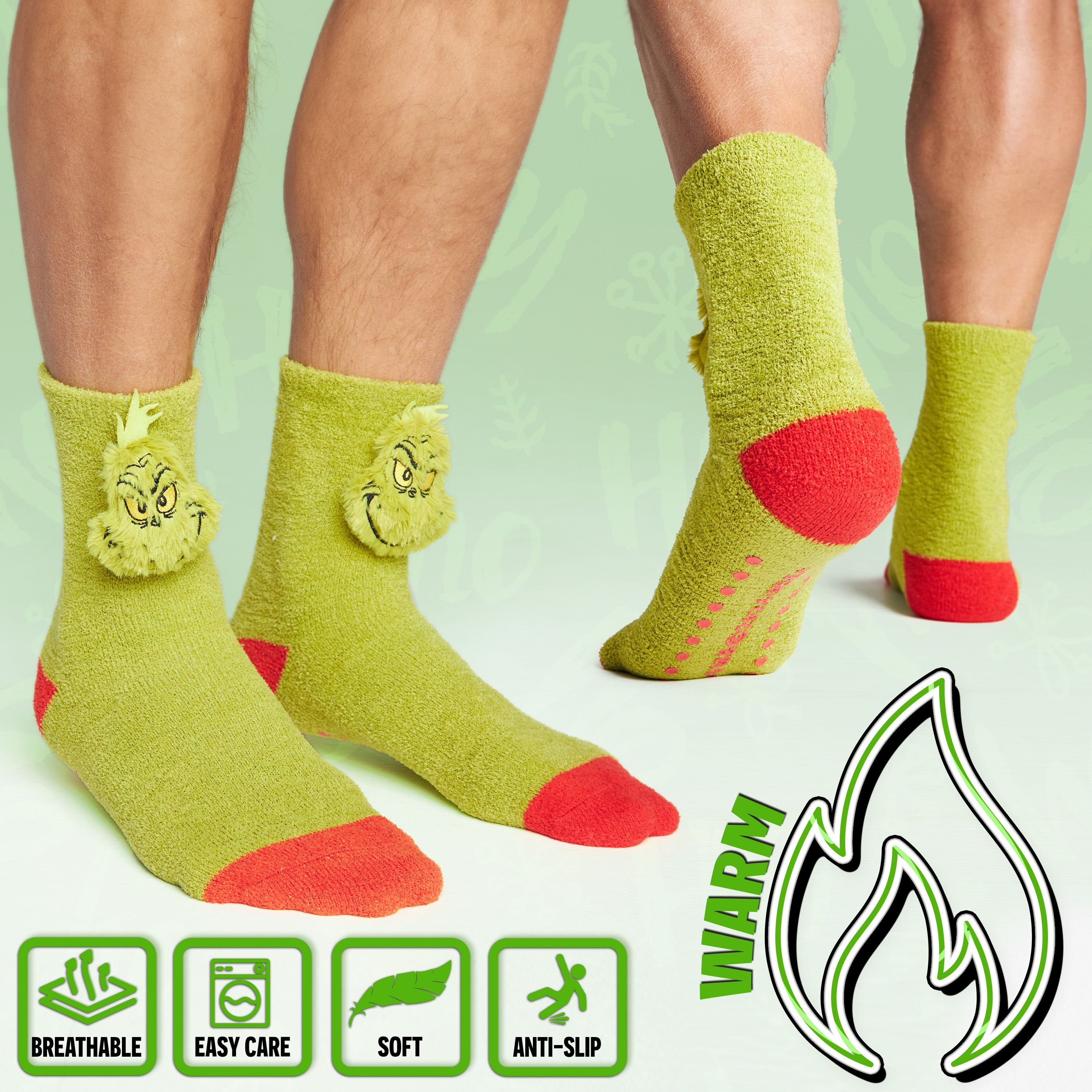 get-trend-men-grinch-chaussettes-pilou-homme-antides-noires-fer-ituo39in-une-adu image 5