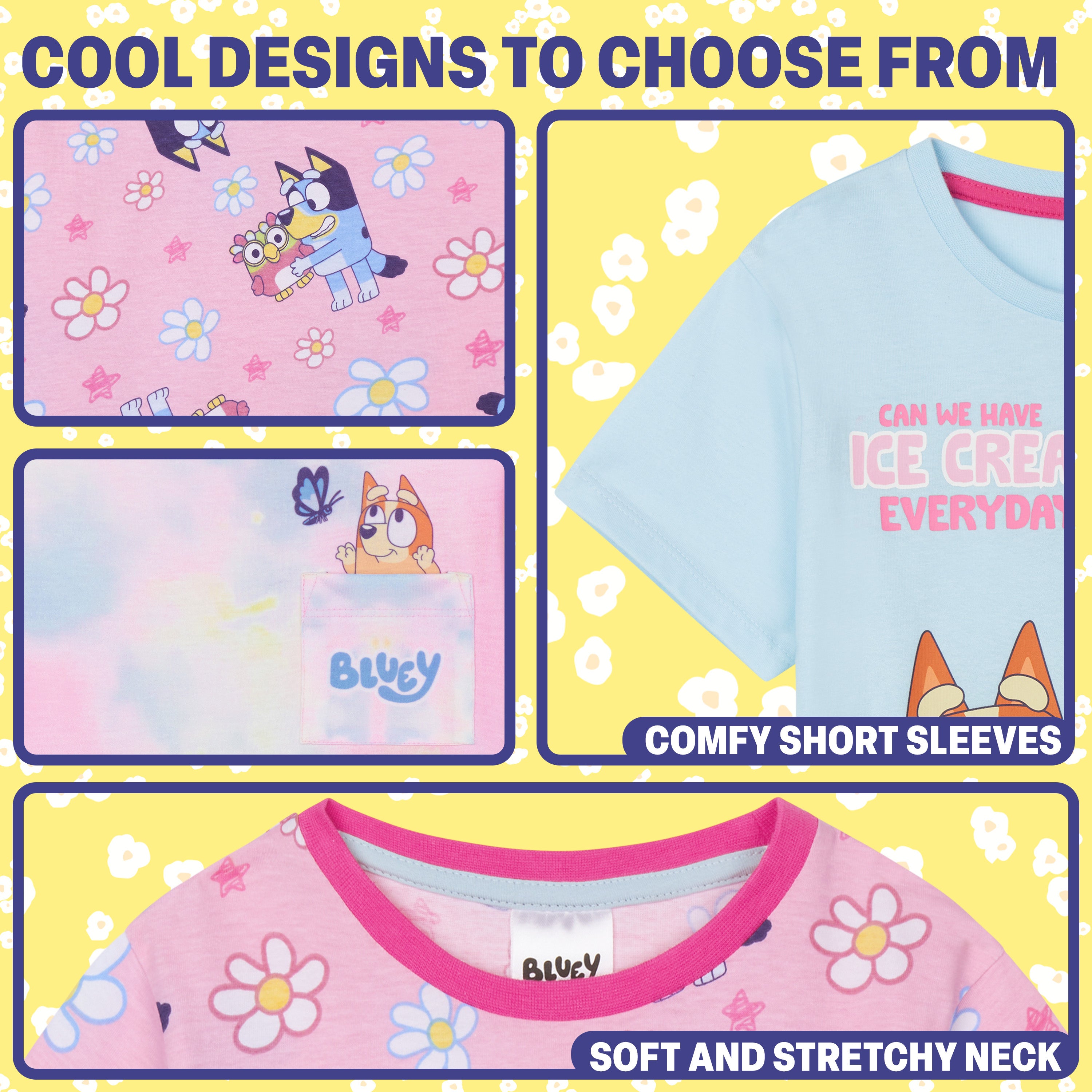 get-trend-men-bluey-lot-3-t-shirts-enfant-tailles-2-8-ans image 4
