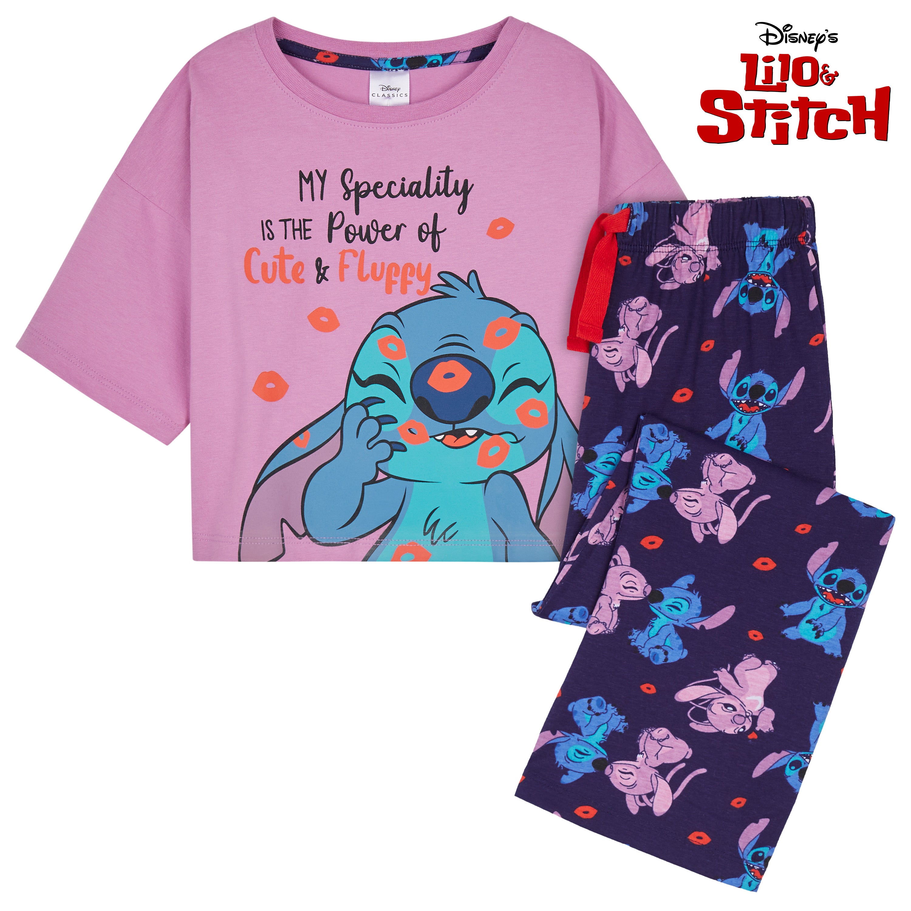 disney-stitch-pyjama-fille-2-pi-ces-coton-7-8-ans image 2