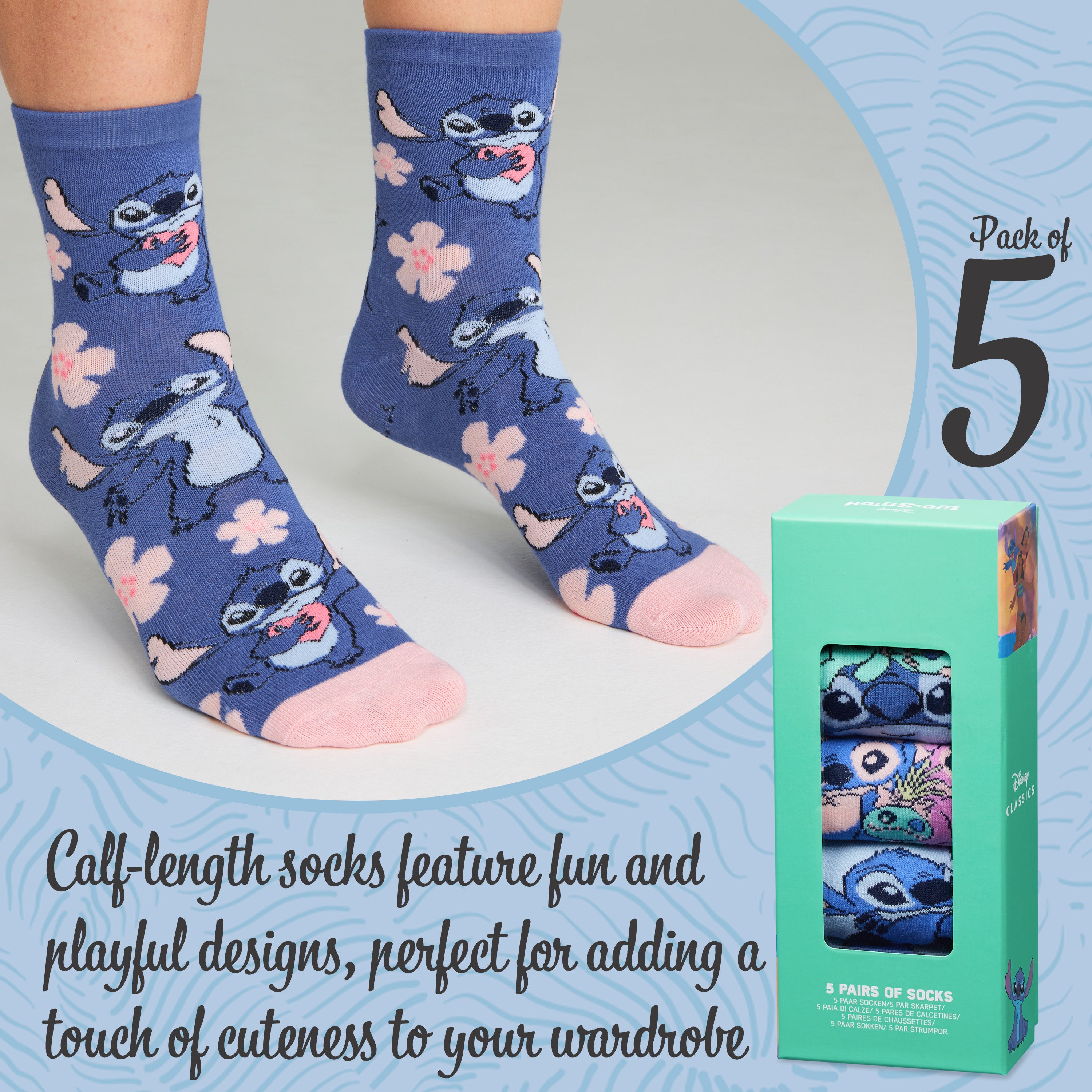 get-trend-stitch-chaussettes-femme-mi-mollet-coton-lot-5 image 4