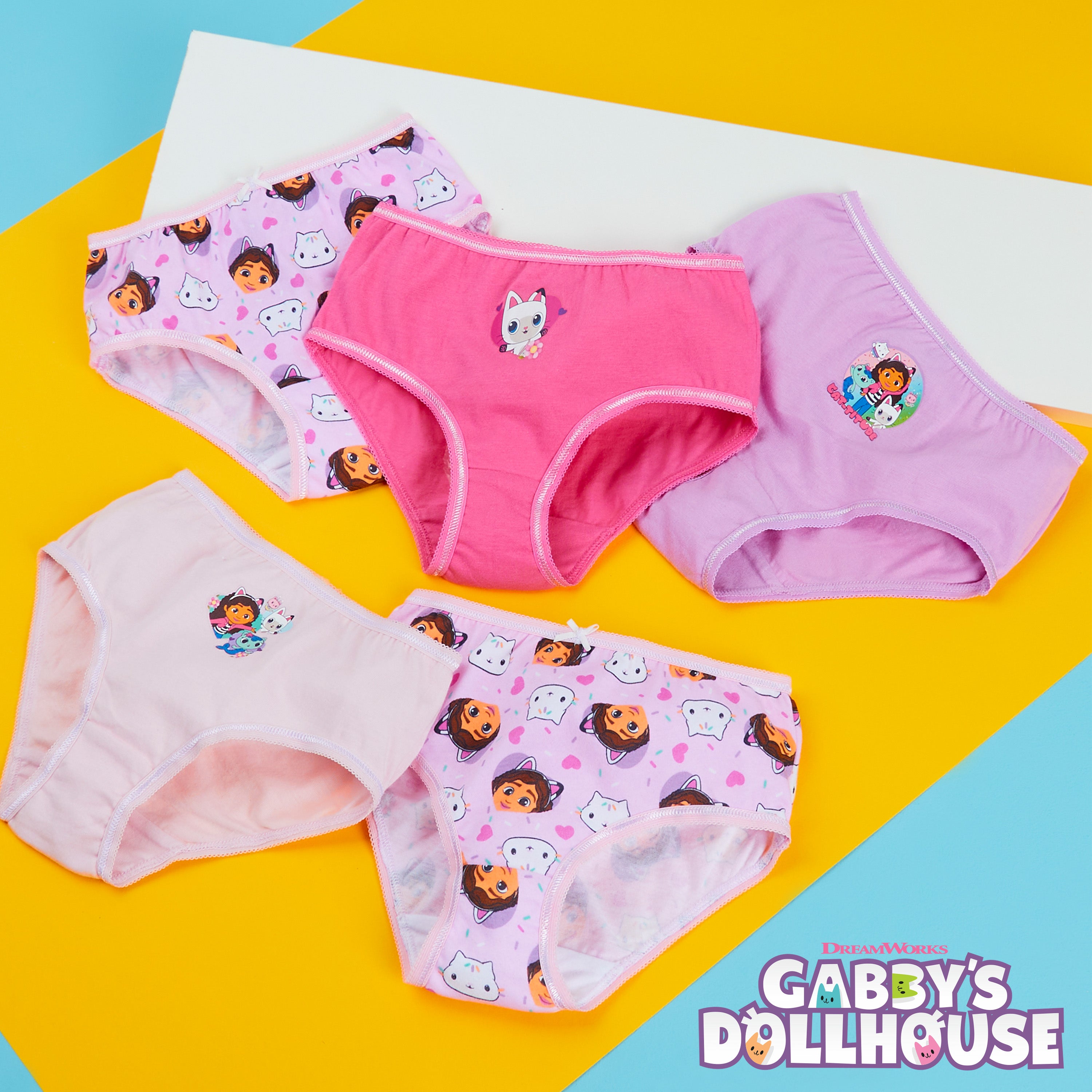 gabby-s-dollhouse-culottes-fille-lot-de-5-coton image 2