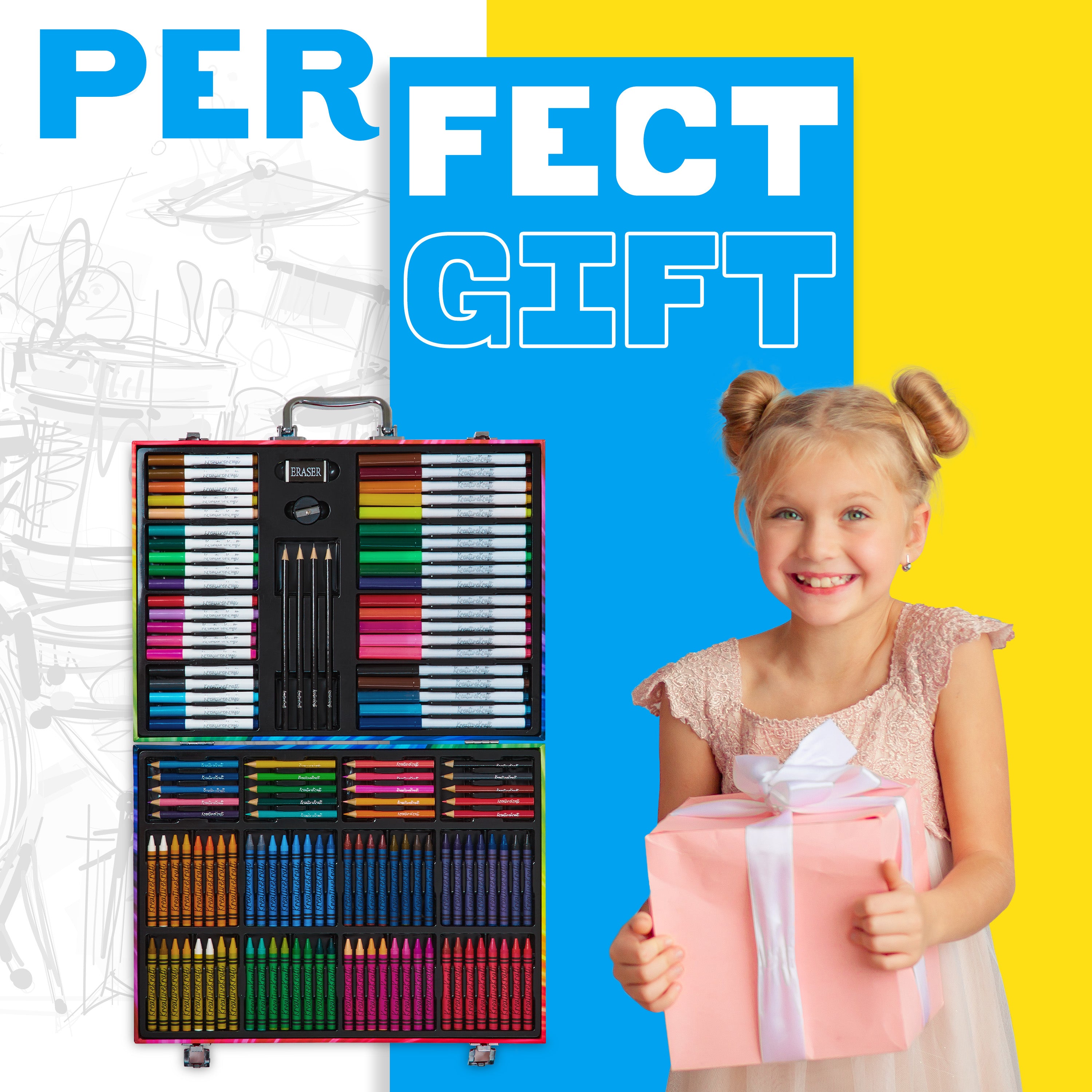 kreativekraft-coffret-dessin-148-pi-ces-mallette-enfant image 3