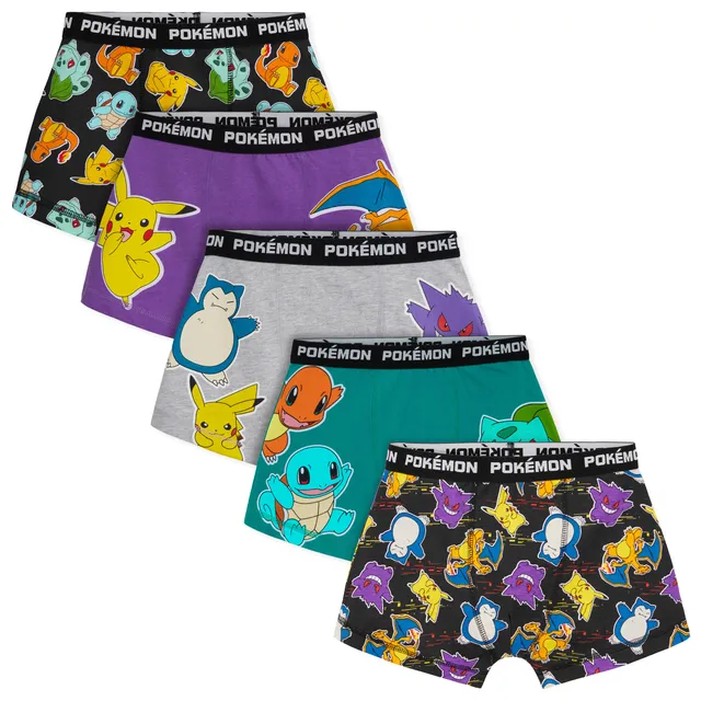 pok-mon-cale-ons-gar-on-boxers-lot-de-5-coton-respirant image 1