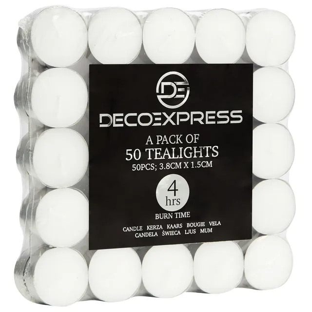 get-trend-bougies-chauffe-plat-blanches-x50-4-heures image 1