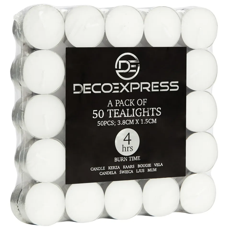 get-trend-bougies-chauffe-plat-blanches-x50-4-heures image 1