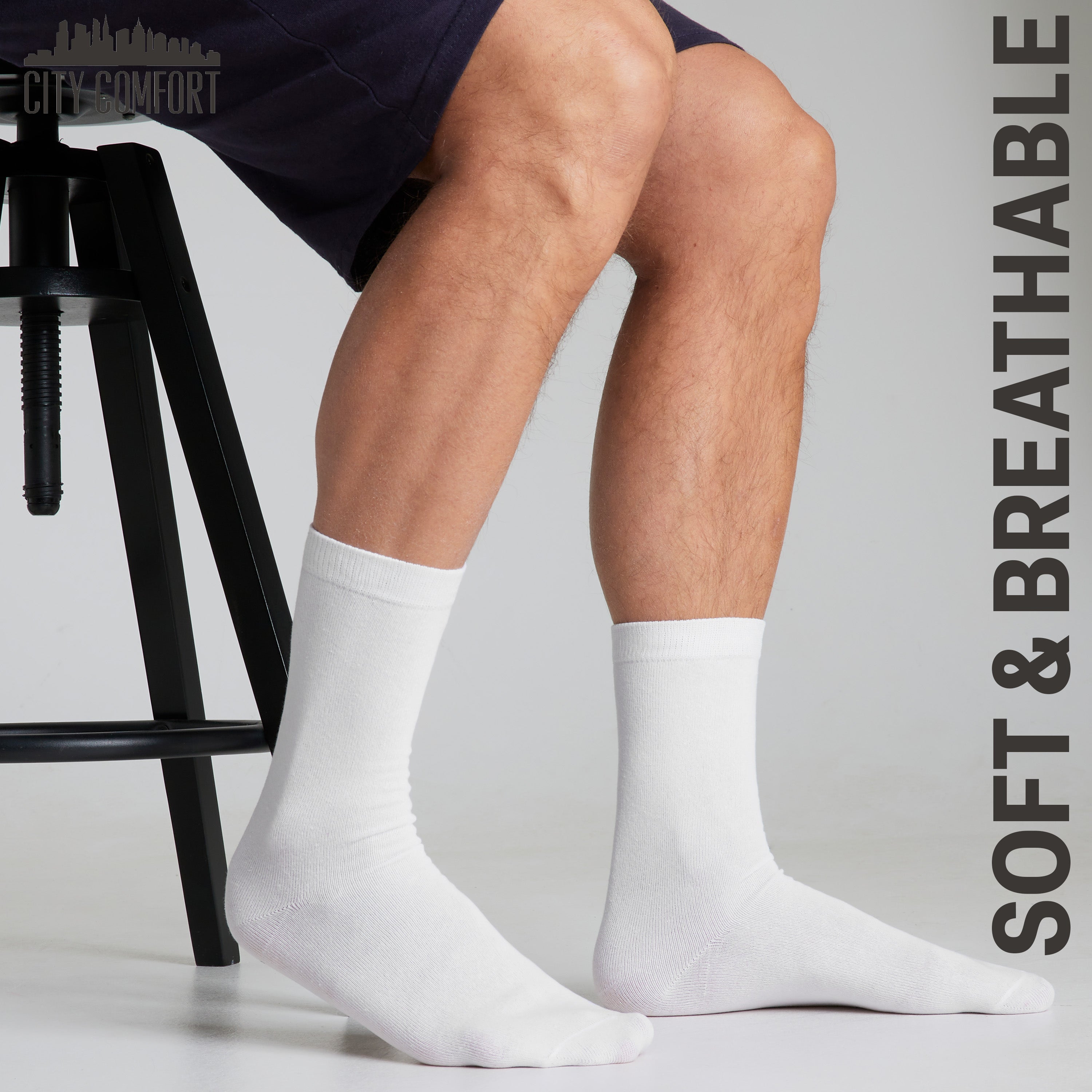 citycomfort-chaussettes-homme-coton-mi-mollet-lot-12 image 4