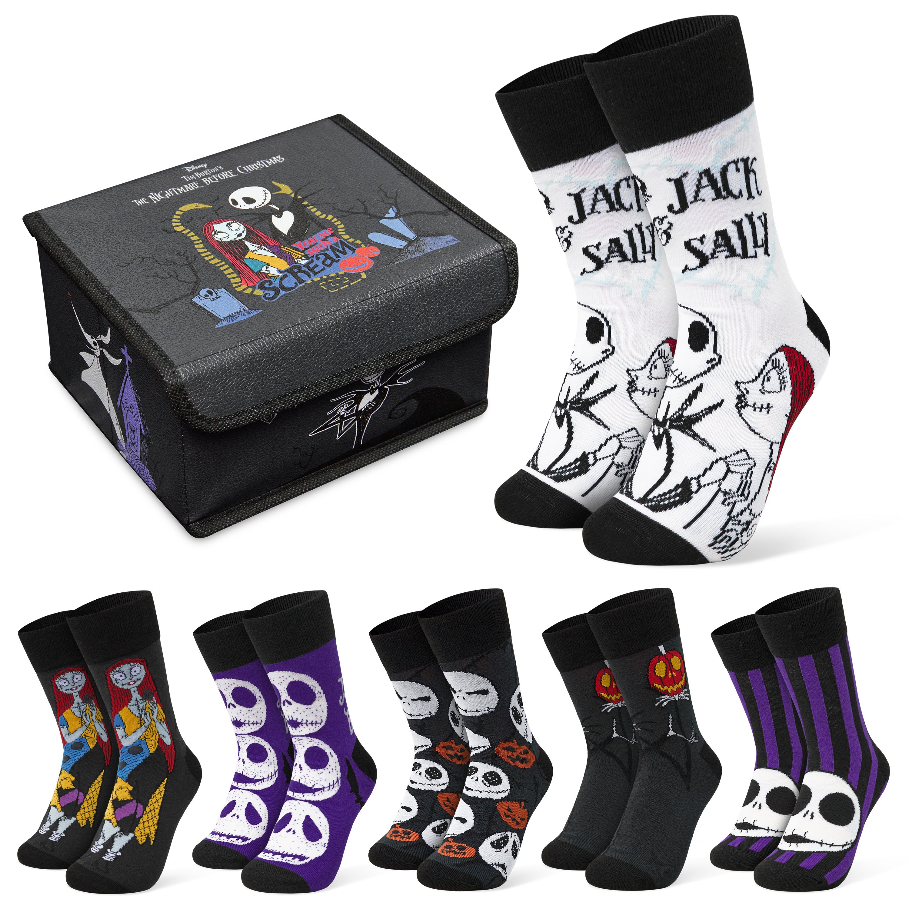 disney-nightmare-before-christmas-chaussettes-femme-lot-6-jack image 1