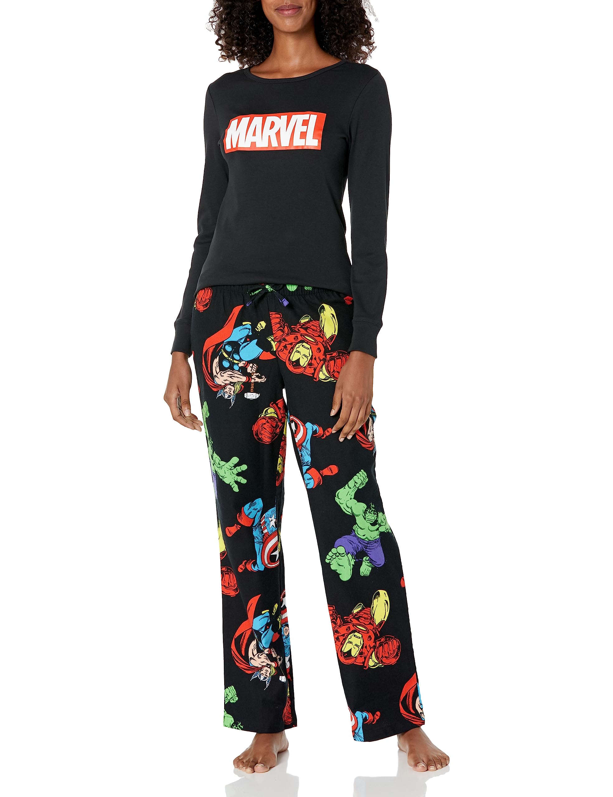 amazon-essentials-marvel-captain-america-pyjama-flanelle-femme image 6