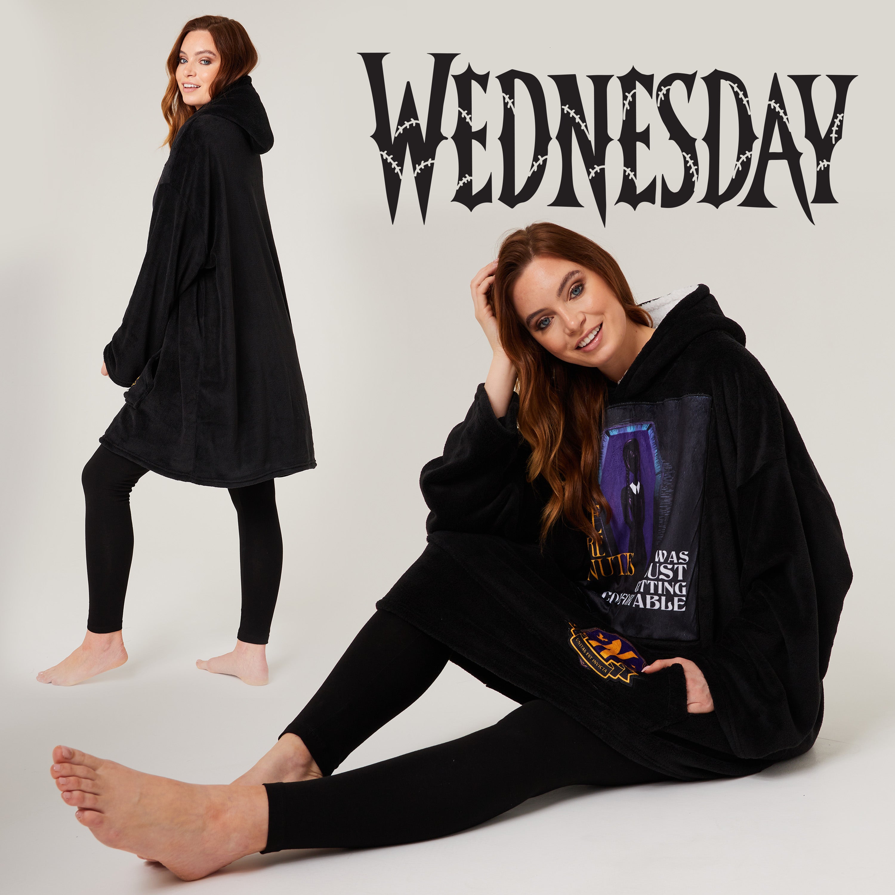 wednesday-sweat-plaid-hoodie-femme-noir-violet image 5