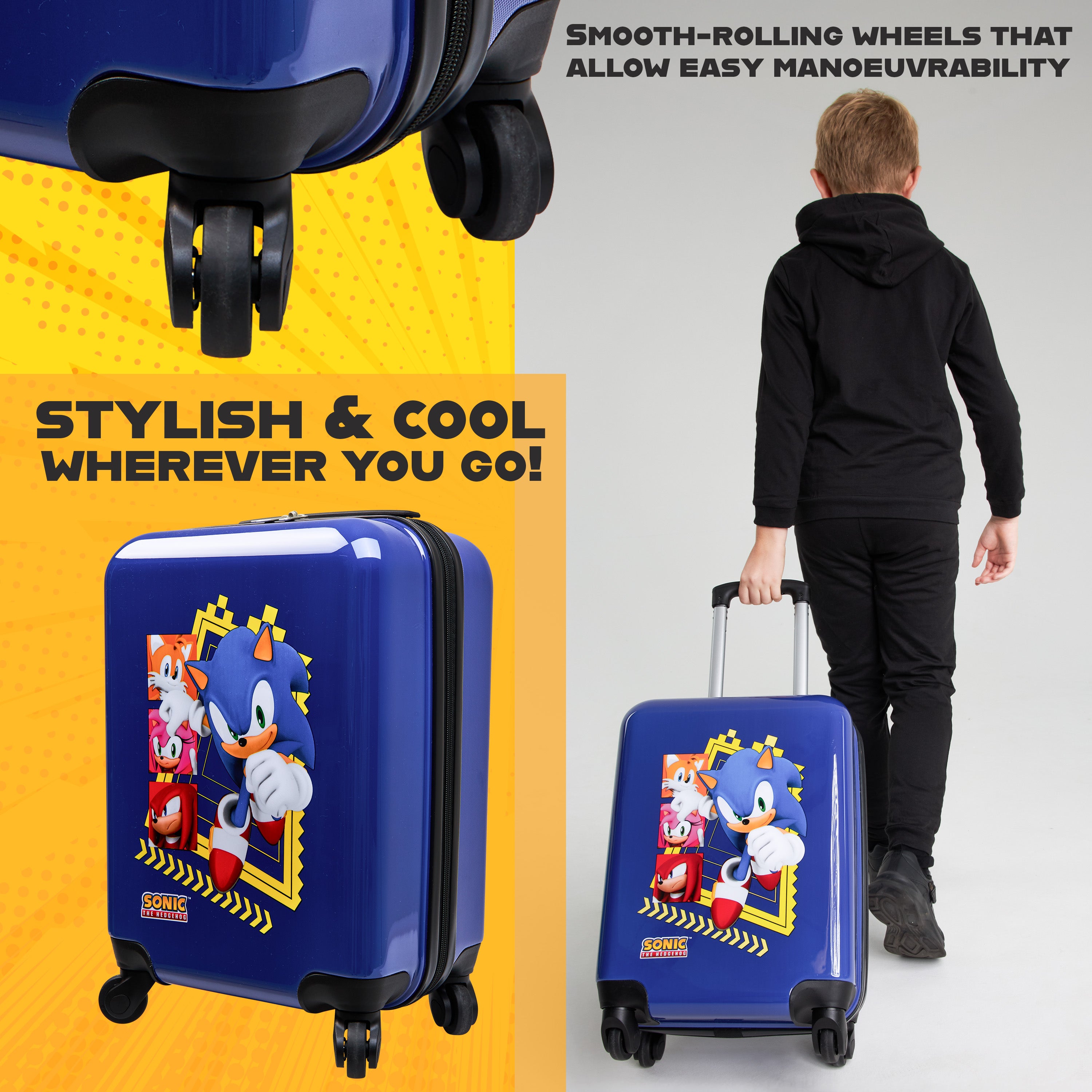 sonic-valise-cabine-enfant-30l-4-roues-gamer image 5