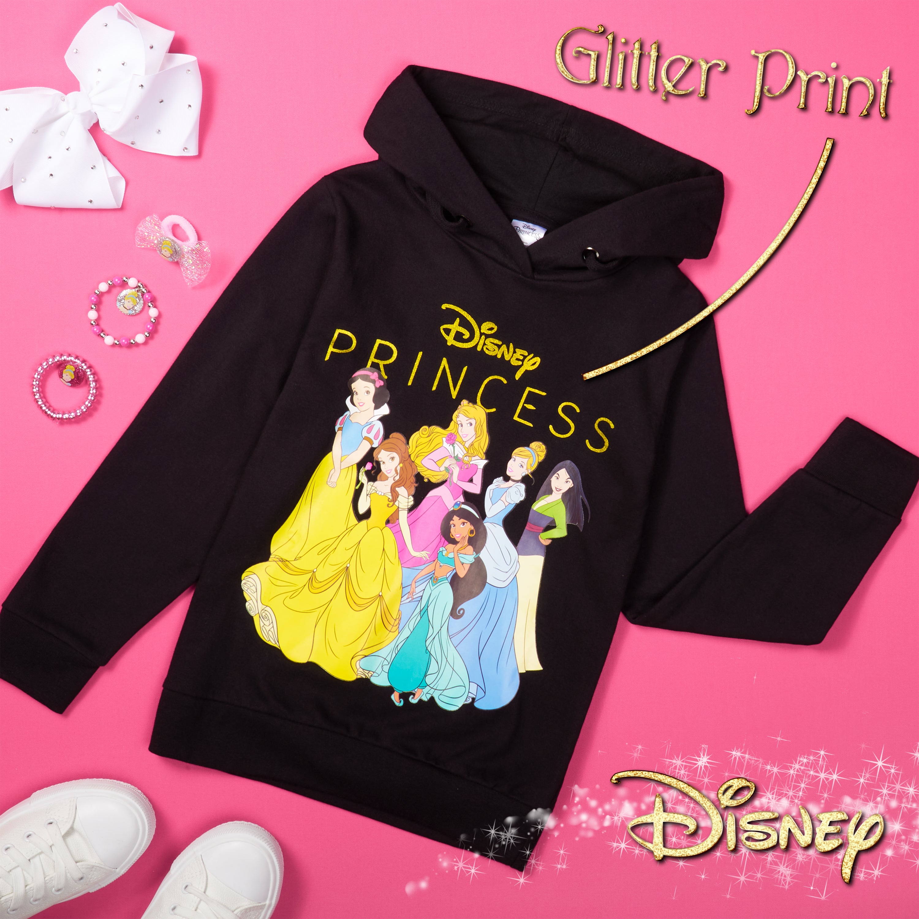 disney-princess-sweat-capuche-fille-coton-2-3-ans-hoodie image 5