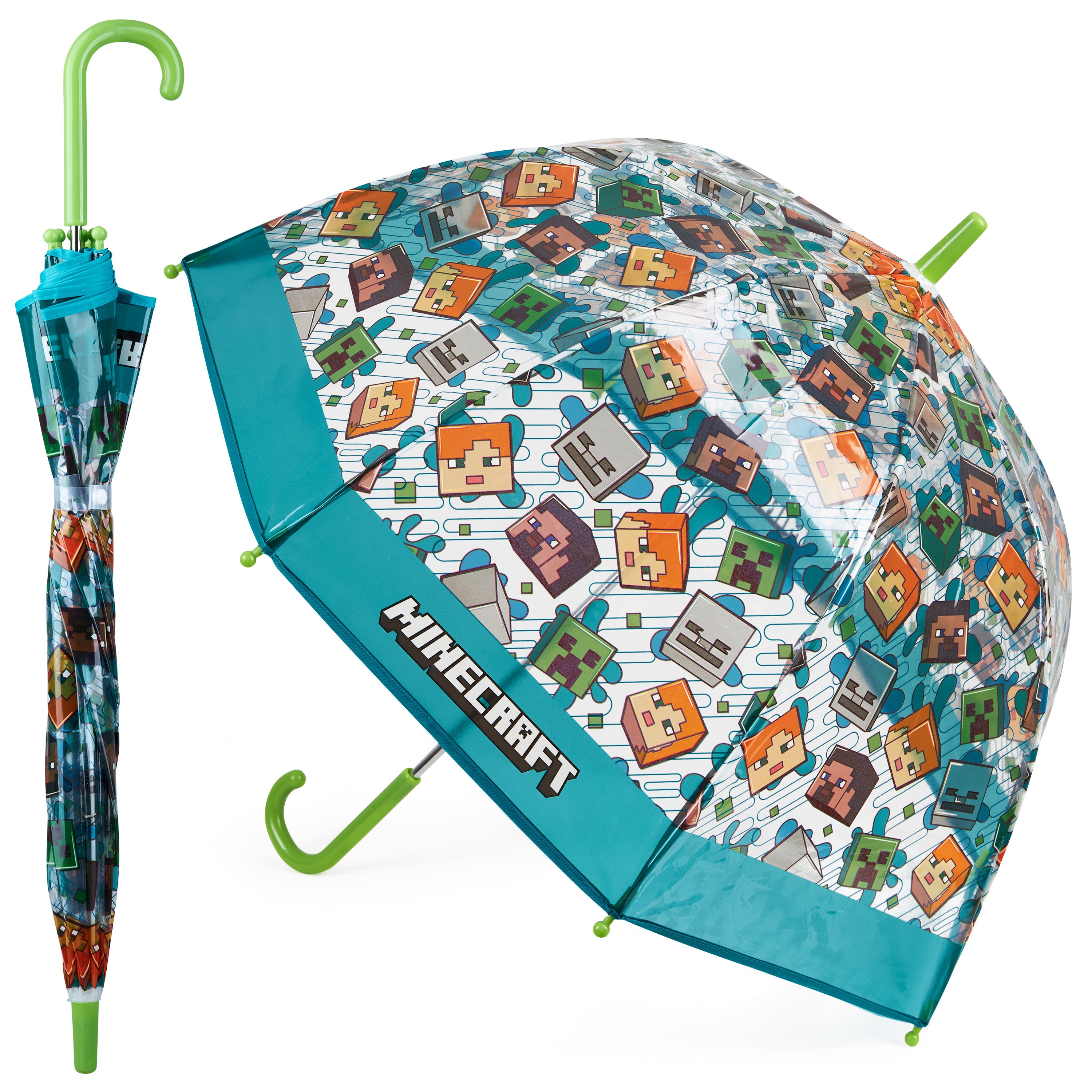 minecraft-parapluie-enfant-transparent-cloche-poign-e-j image 2