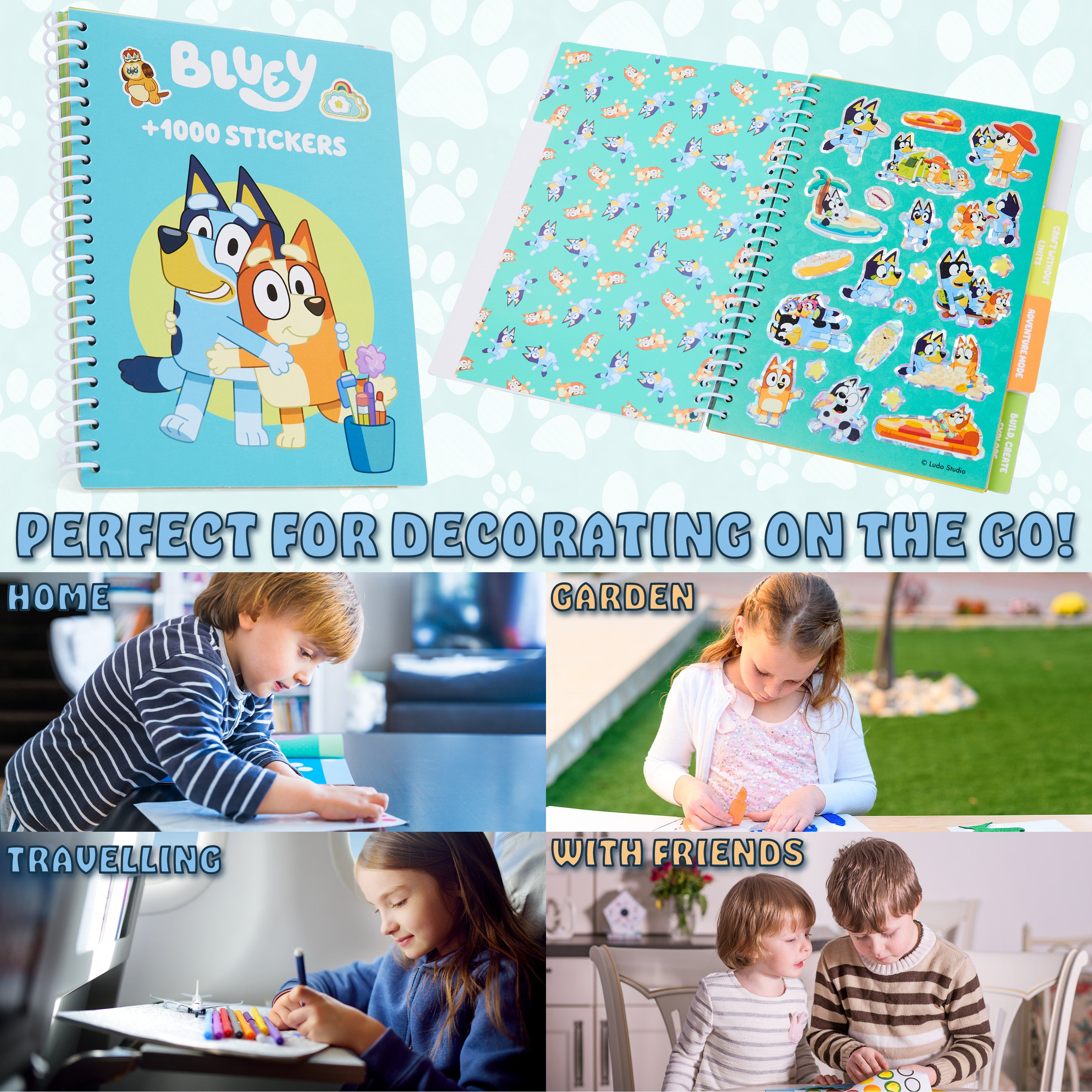 bluey-livre-autocollants-28-planches-1000-stickers-activit-enfant image 5