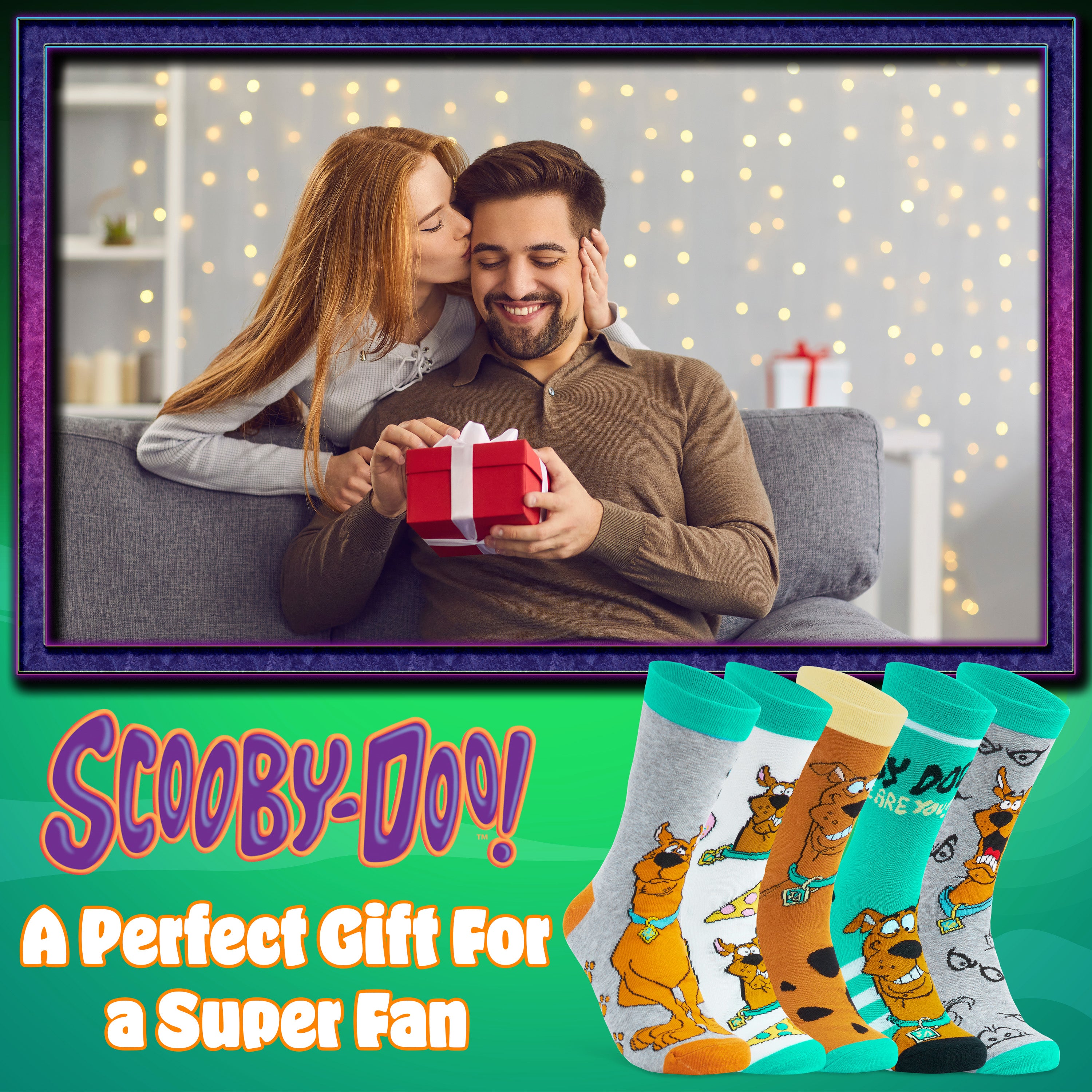 scooby-doo-chaussettes-homme-lot-5-coton-fantaisie image 3