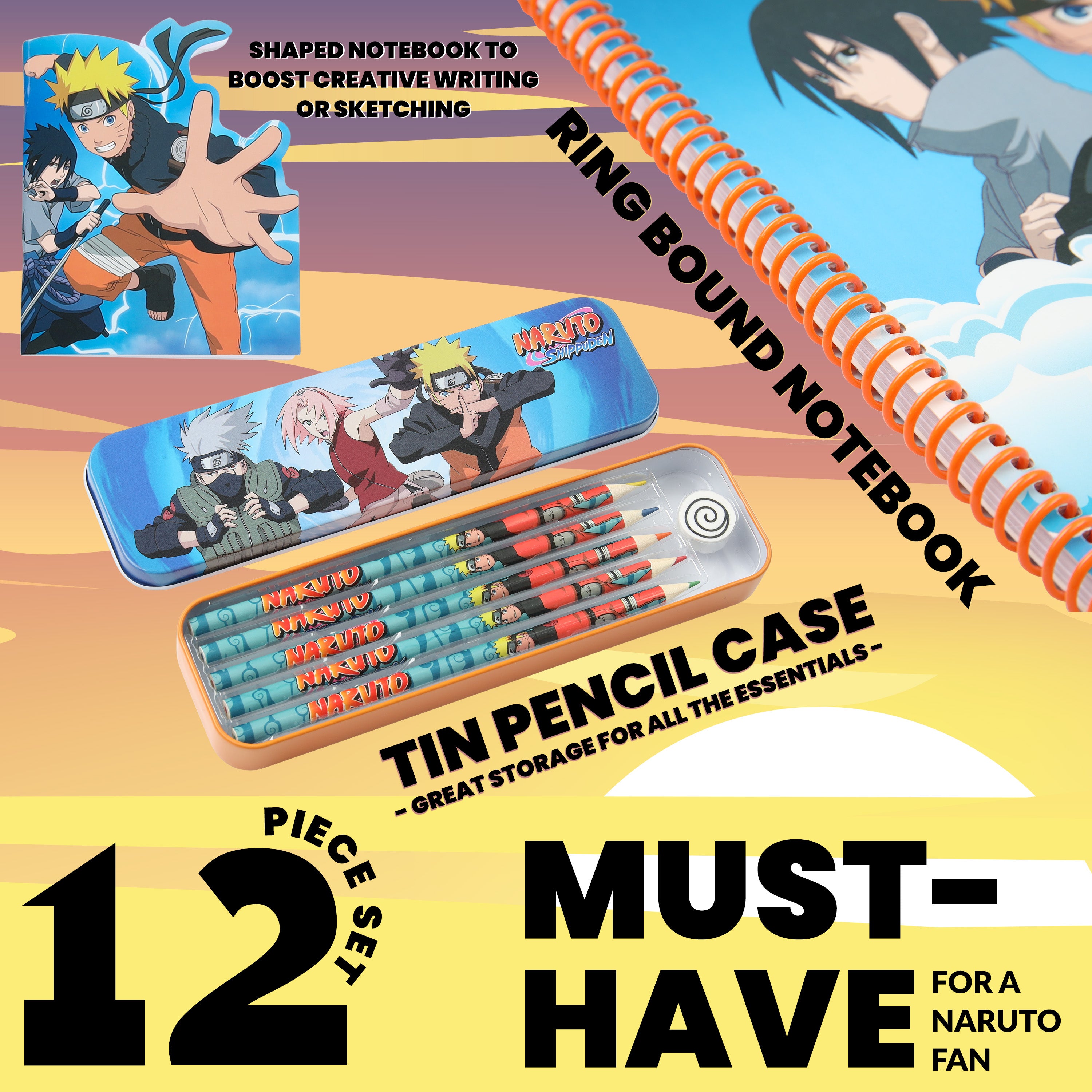 get-trend-school-supplies-naruto-kit-papeterie-trousse-carnets image 4