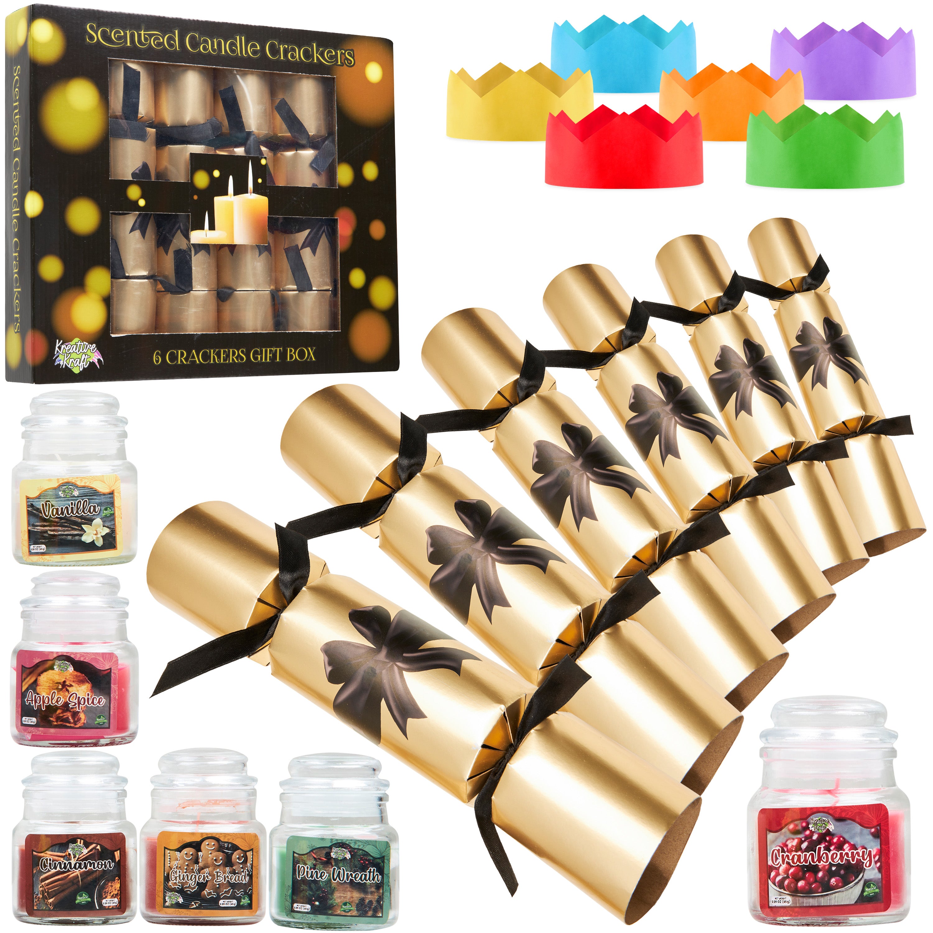 kreativekraft-crackers-no-l-lot-6-mini-bougies-parfum-es image 1