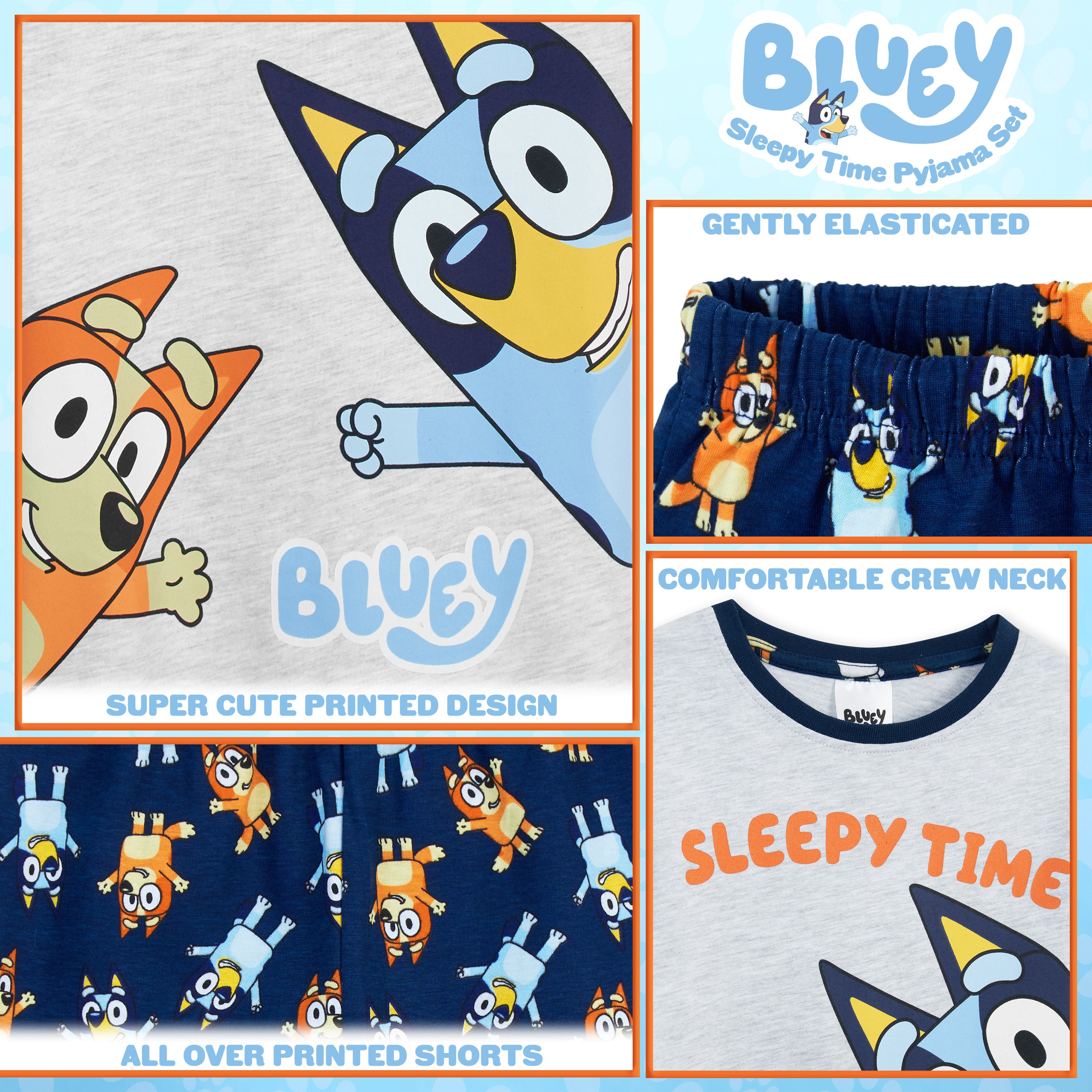 bluey-pyjama-court-enfant-t-shirt-et-short-4-5-ans image 5