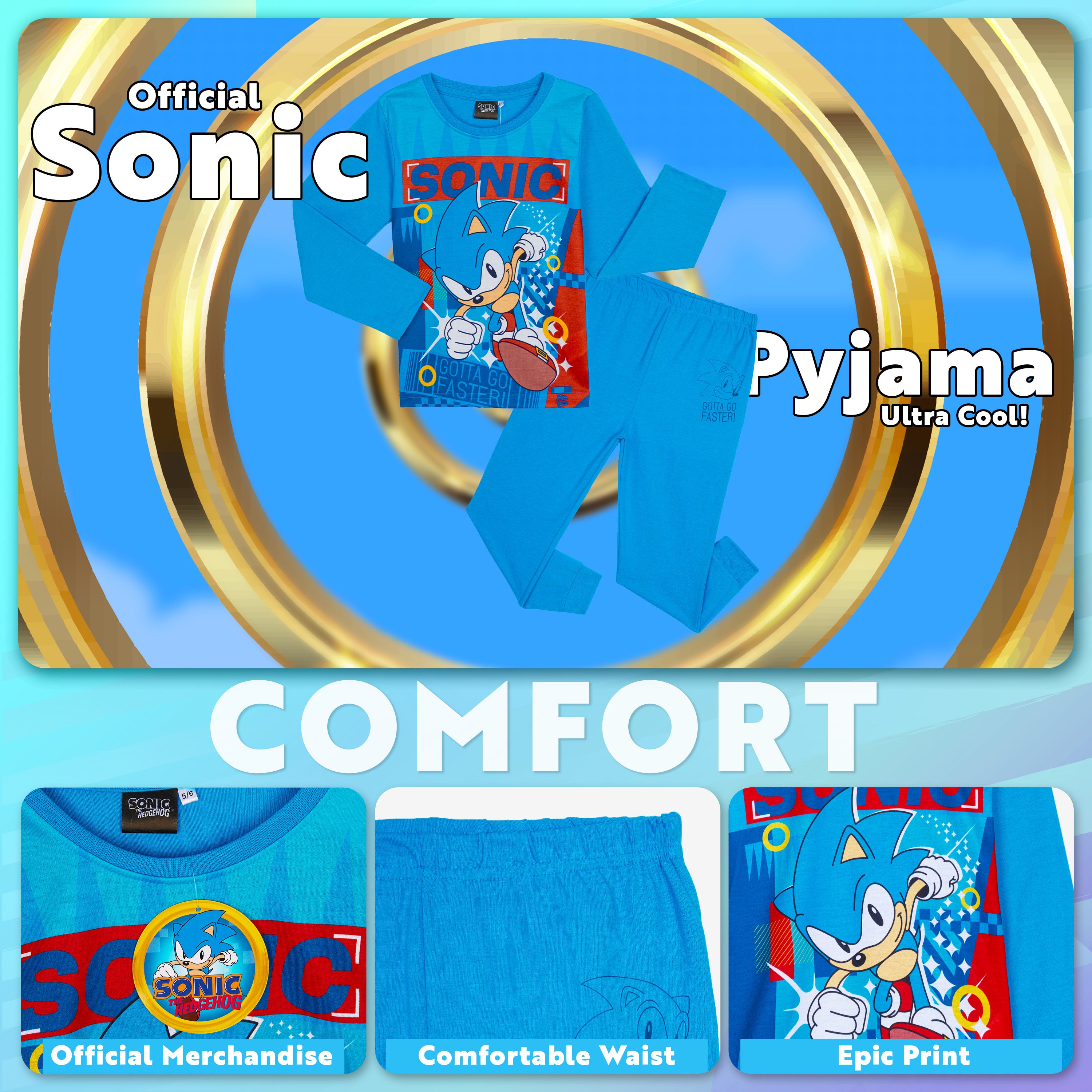 sonic-shadow-pyjama-gar-on-manche-longue-7-8-ans-coton image 2