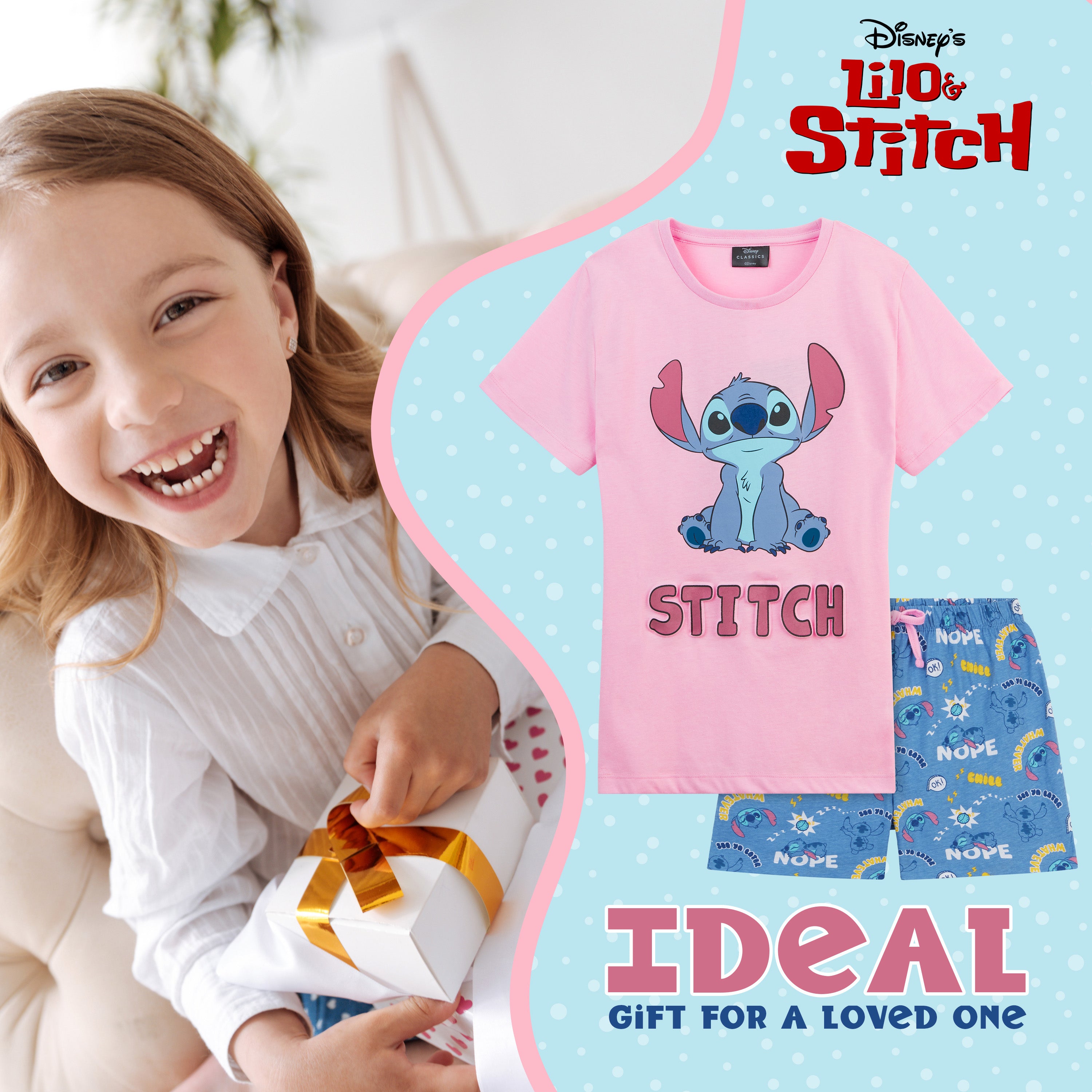 disney-stitch-pyjama-fille-short-2-pi-ces-4-14-ans image 3