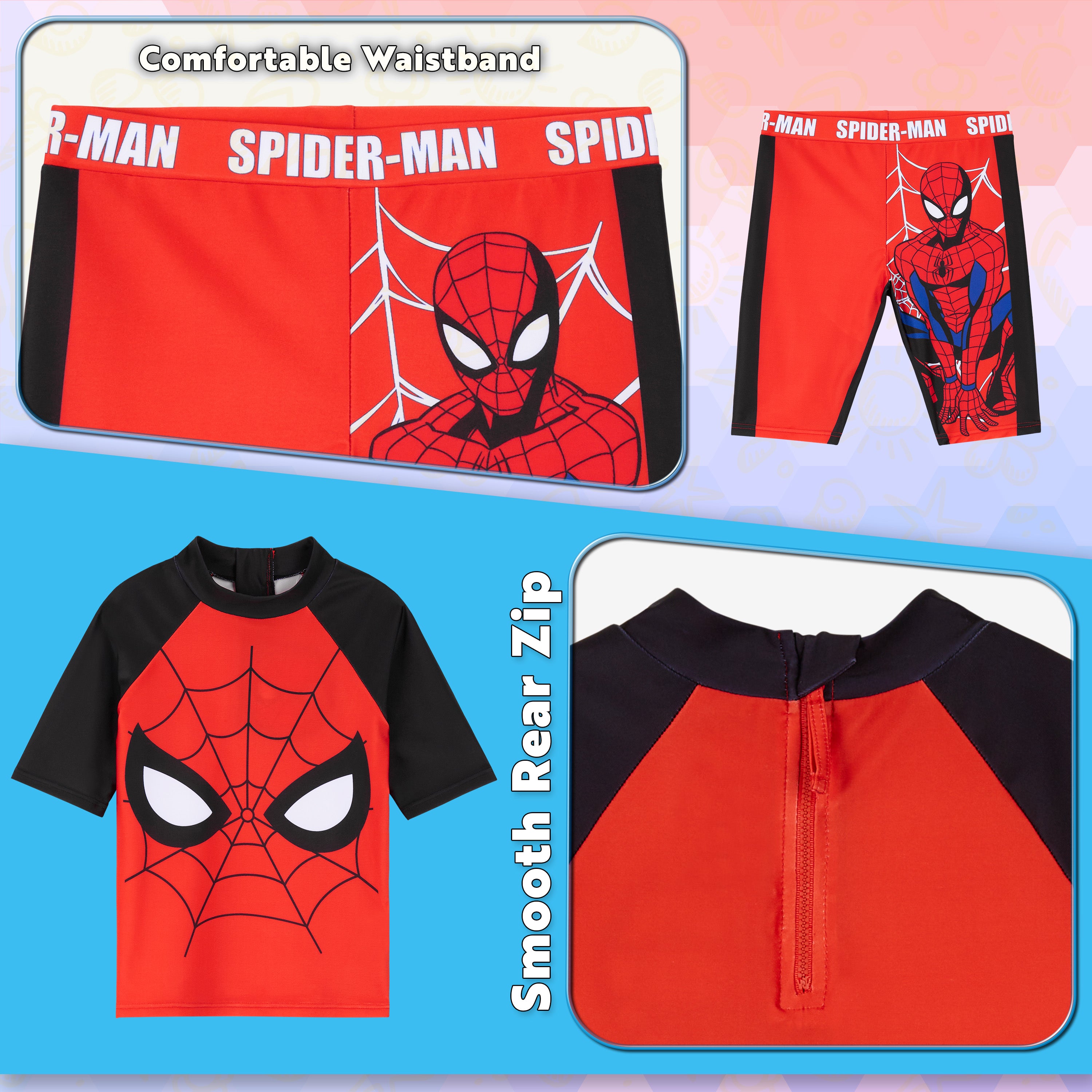 marvel-maillot-de-bain-gar-on-2-pi-ces-manches-mi-longues image 5