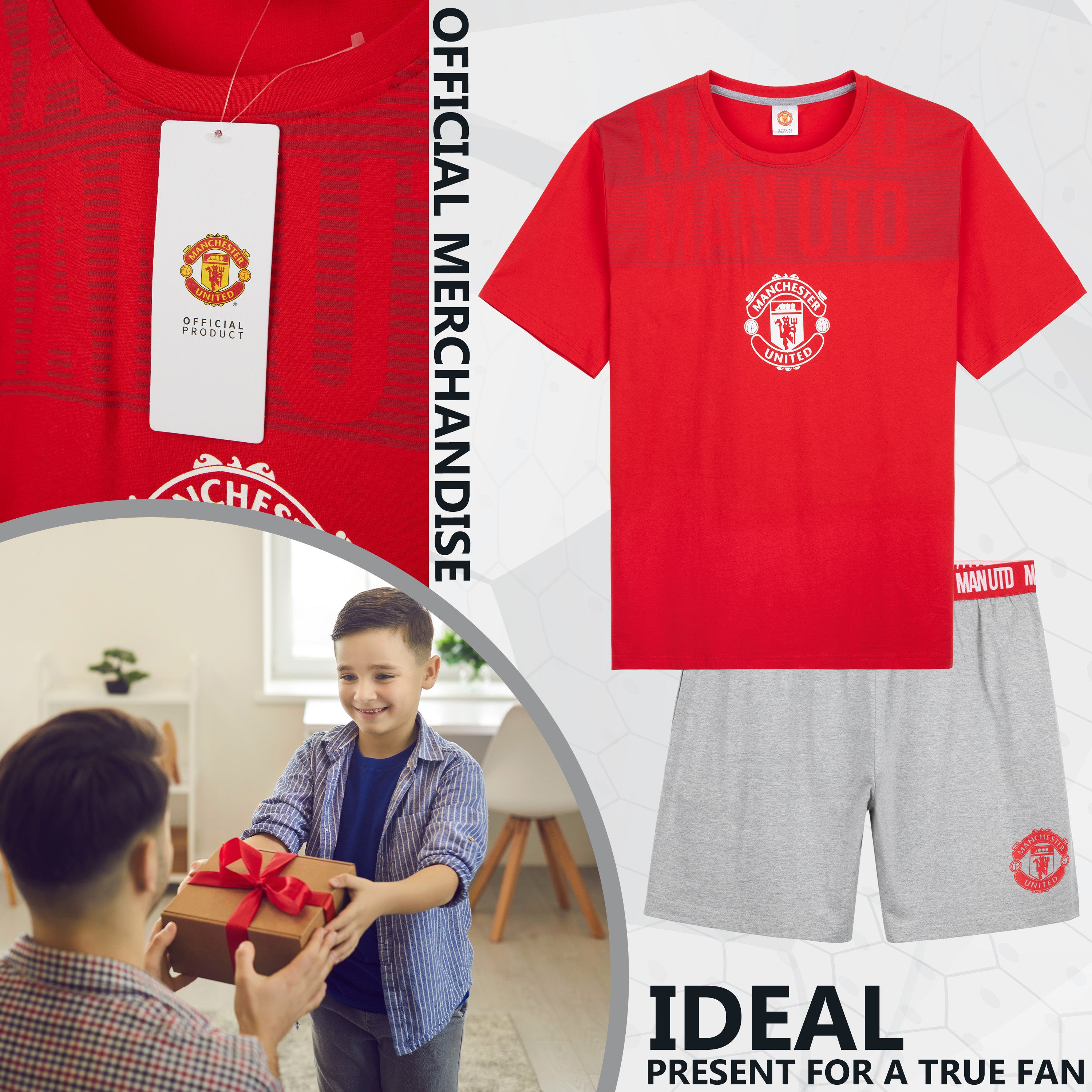 manchester-united-pyjama-court-gar-on-rouge-11-12-ans image 3