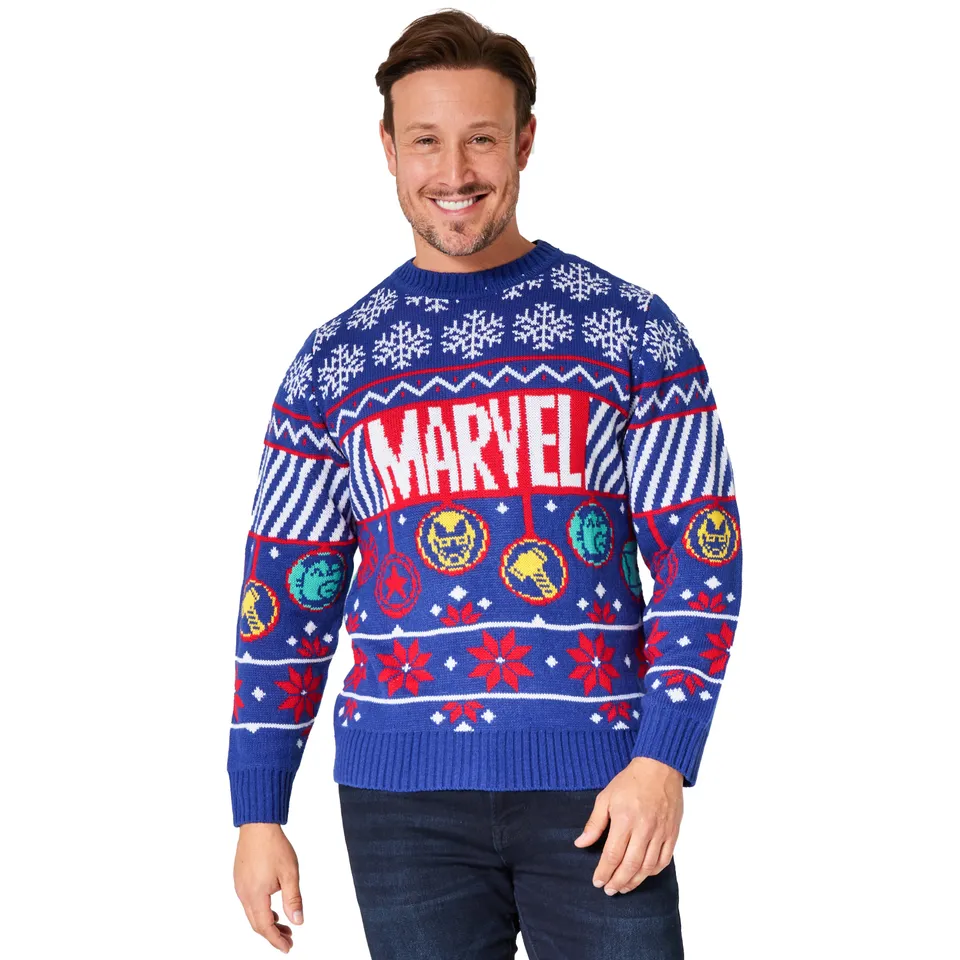 marvel-pull-de-no-l-homme-tricot-taille-m-chaud image 1