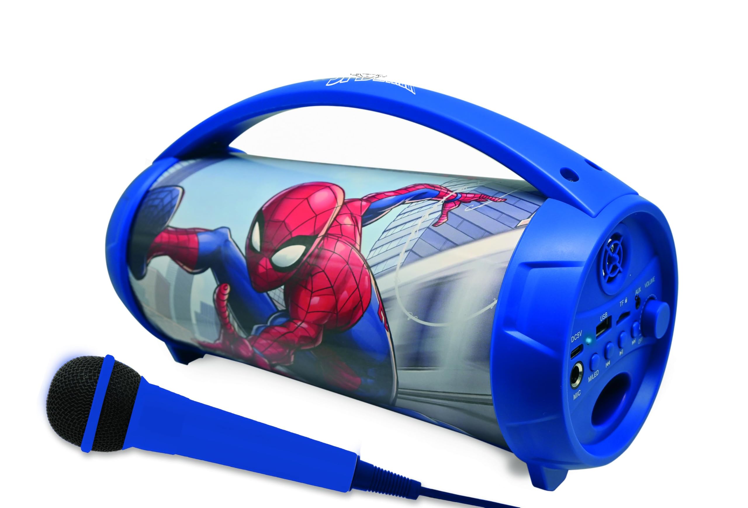 lexibook-spider-man-btp585spzlxb-enceinte-karaok-bleue image 2