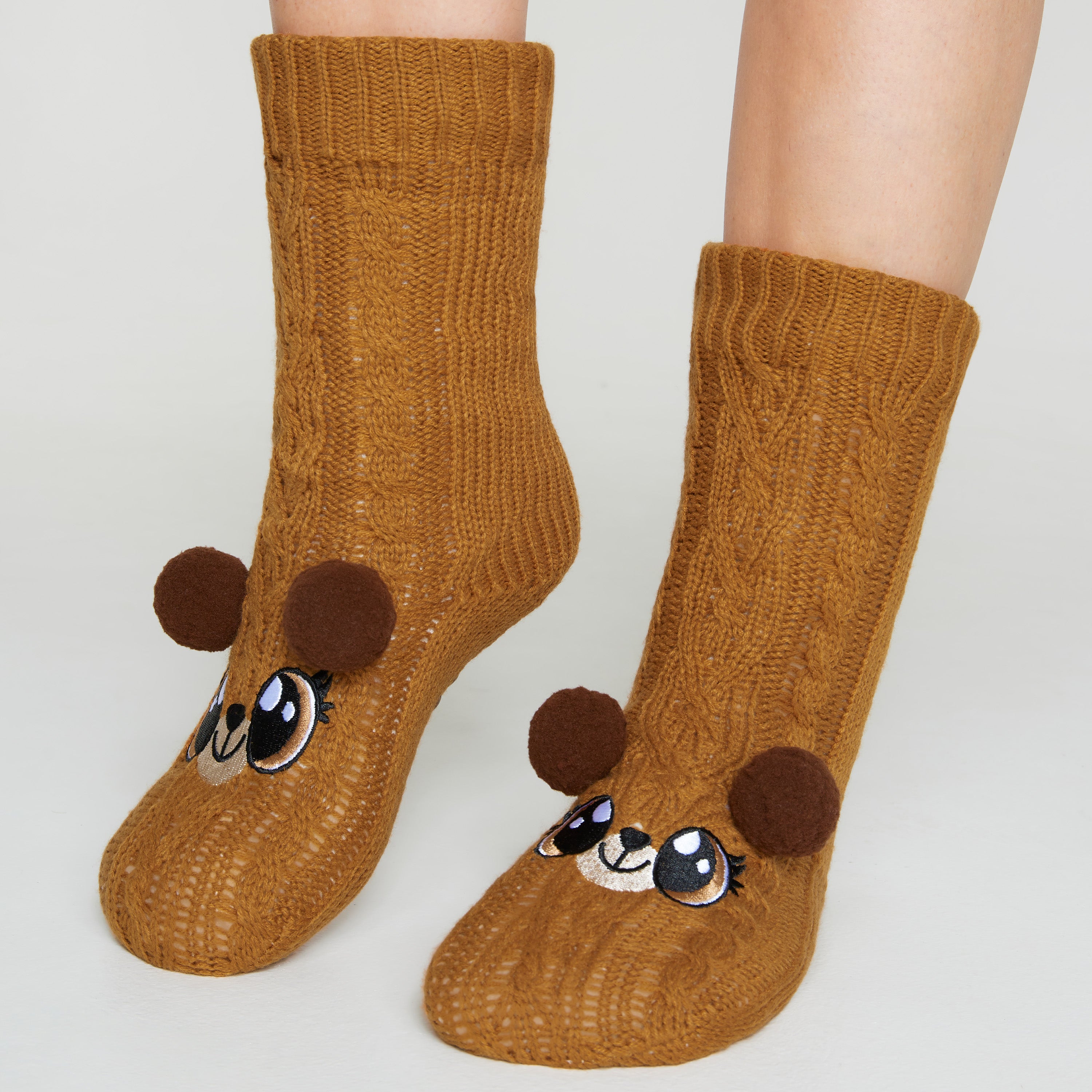 citycomfort-women-ours-brun-chaussettes-pilou-antid-rapantes image 6