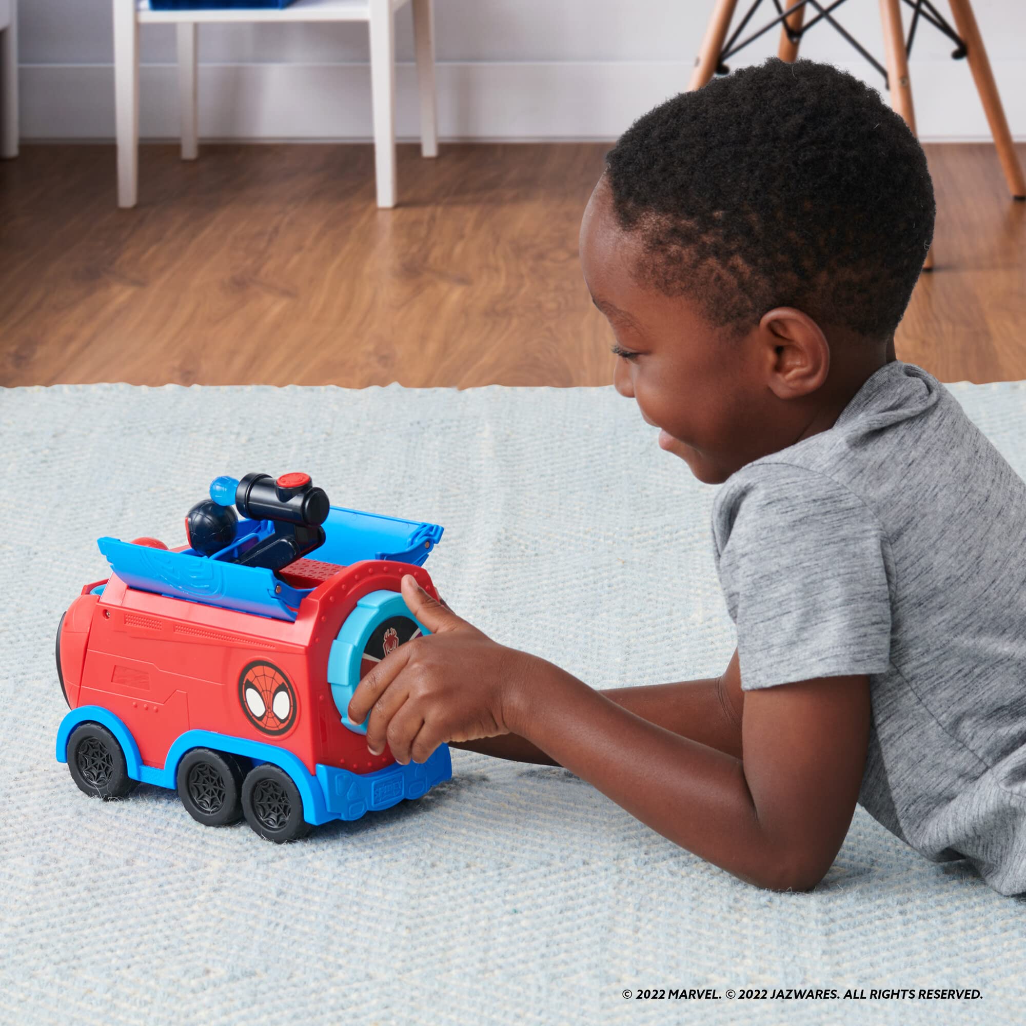 marvel-spidey-et-ses-amis-camion-web-20-cm-multicolore-3-en-1 image 3