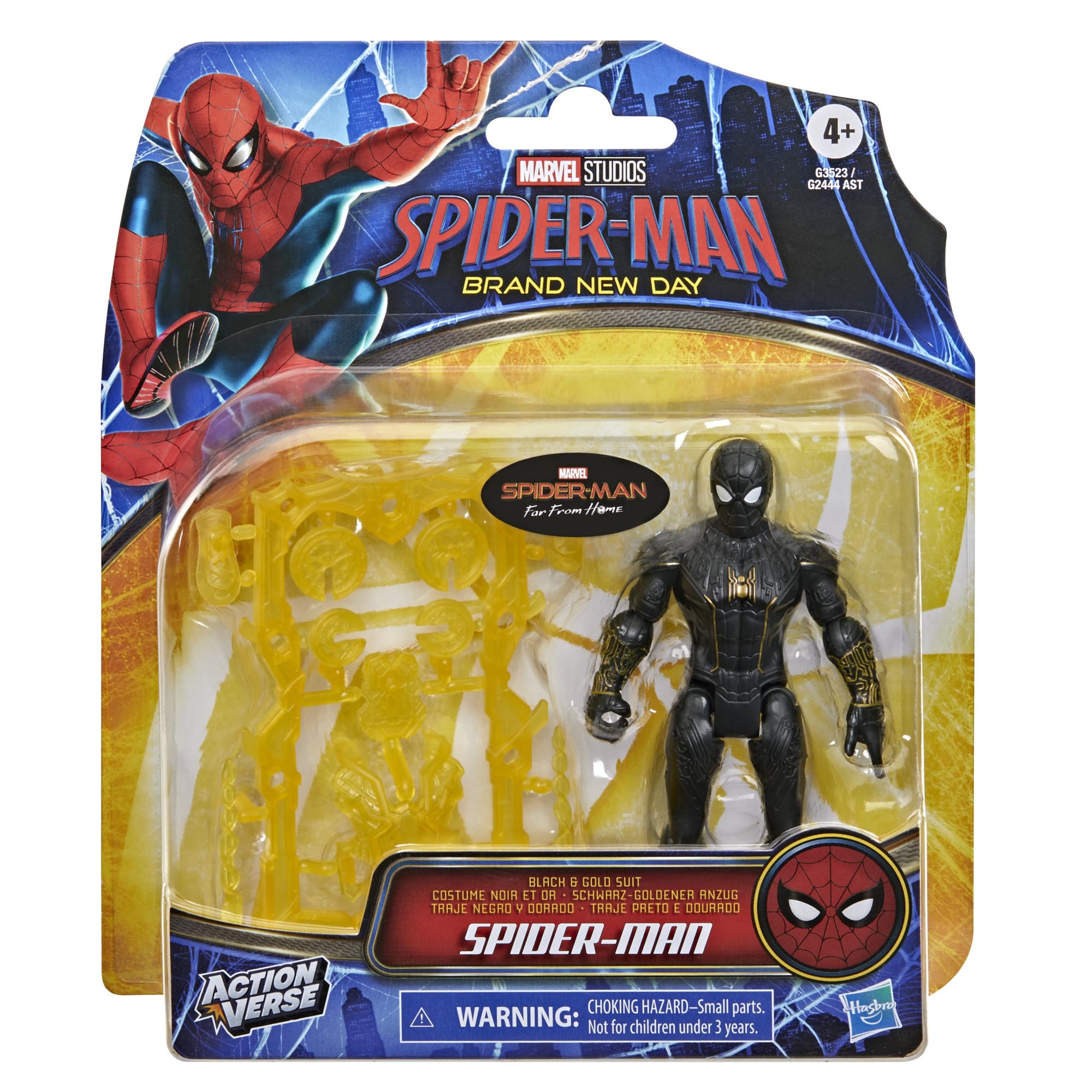 marvel-actionverse-spider-man-far-from-home-figurine-noir-et-or-11-5-cm image 3