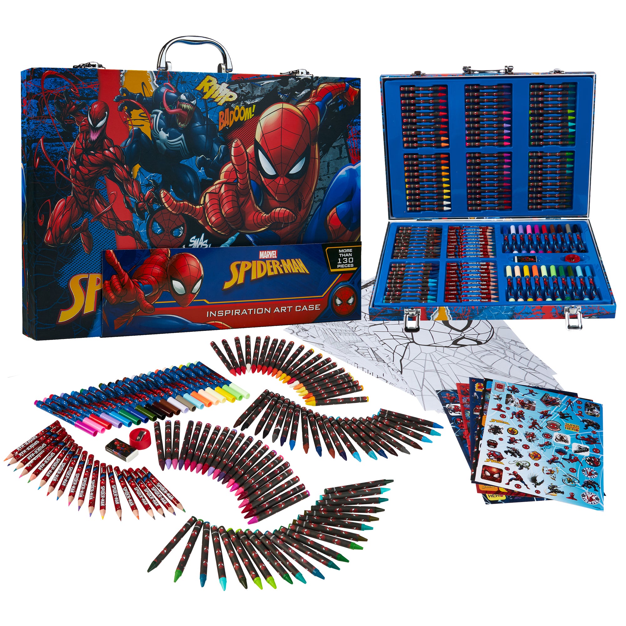 marvel-avengers-set-dessin-spiderman-130-pi-ces-valisette image 2