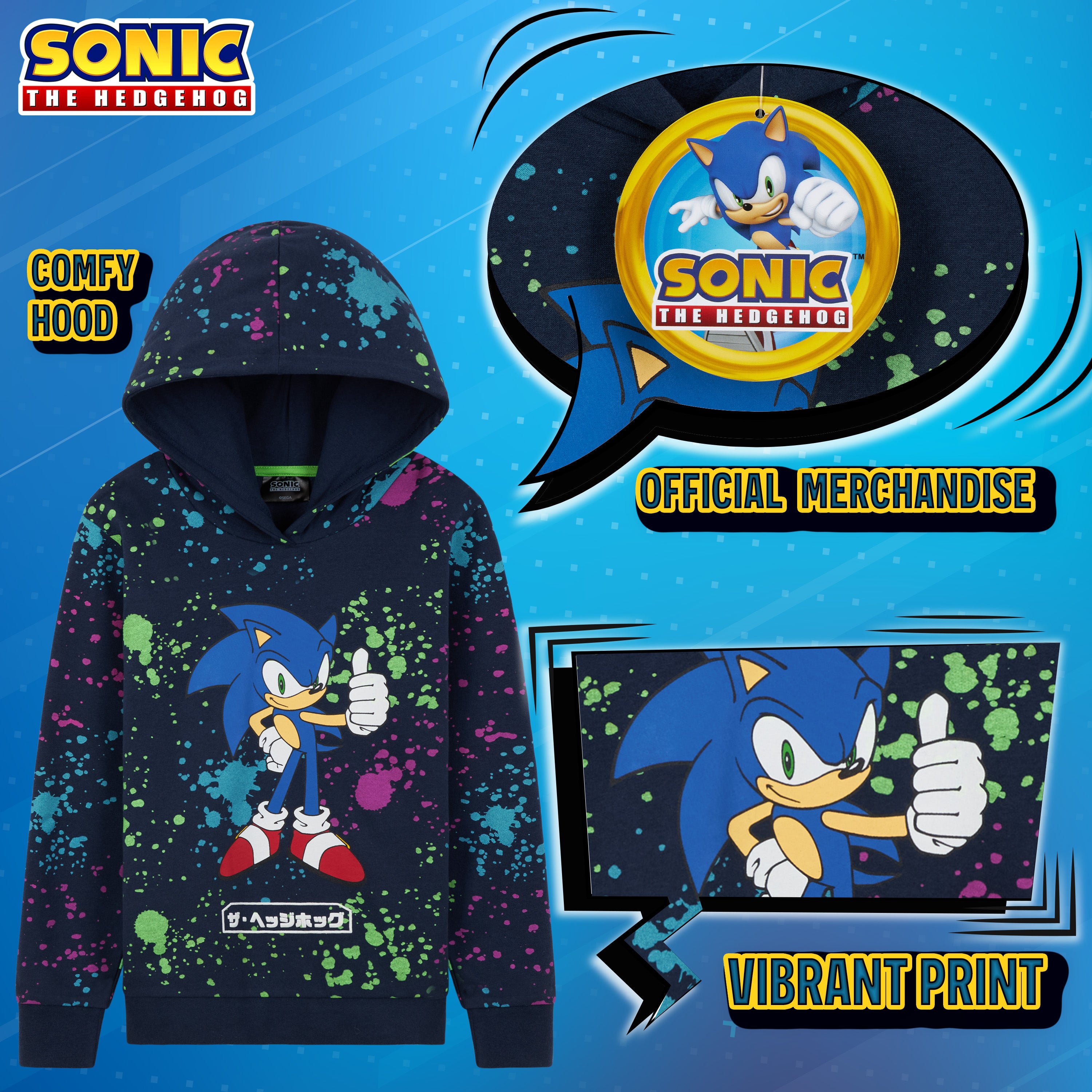 get-trend-boys-sweat-capuche-sonic-gar-on-4-12-ans image 4