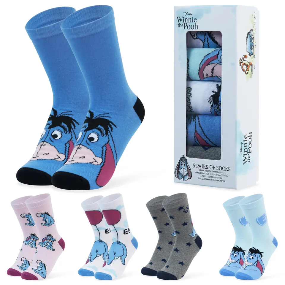 disney-stitch-chaussettes-femme-mi-mollet-lot-de-5 image 1