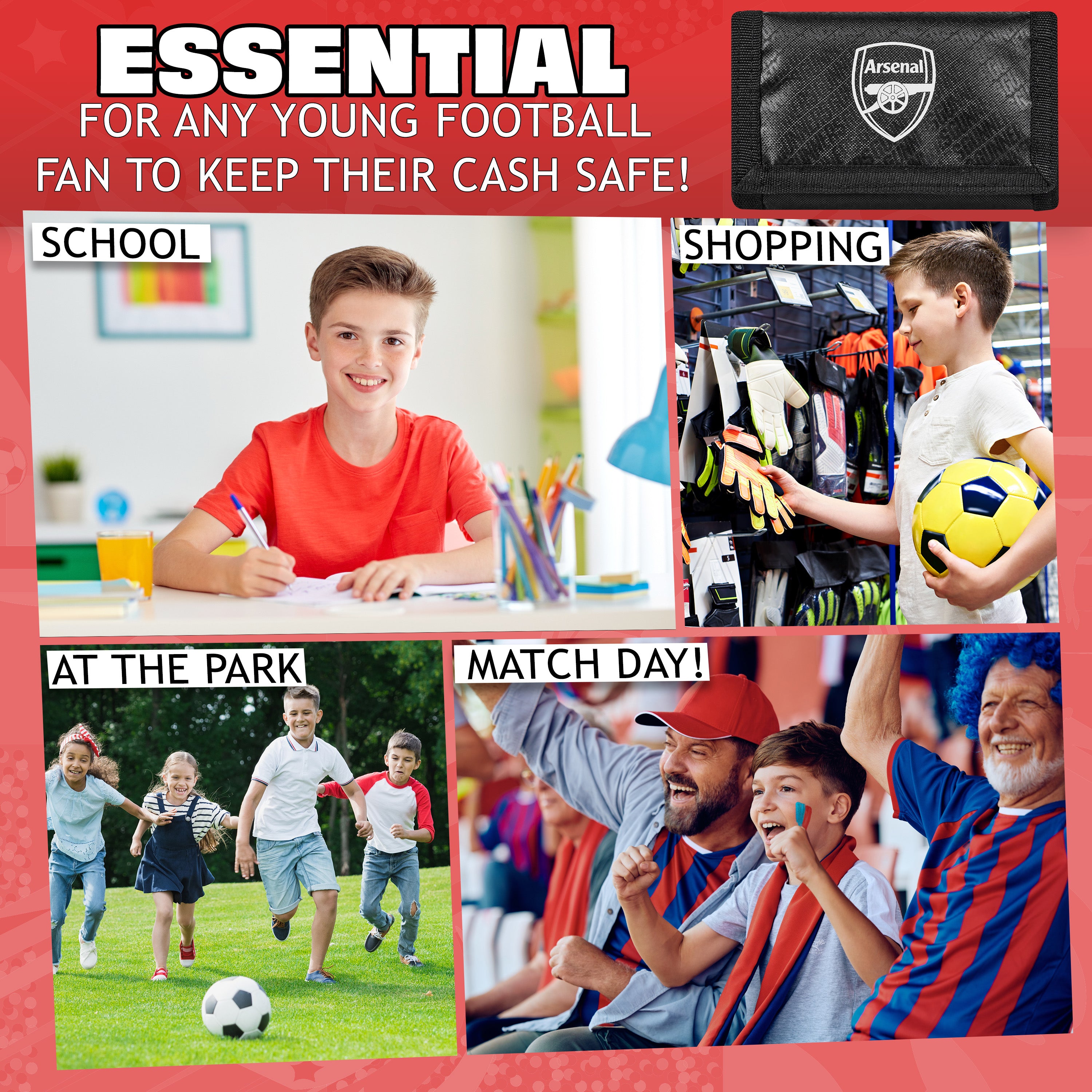 arsenal-portefeuille-triple-gar-on-porte-cl-s-logo-supporter image 5