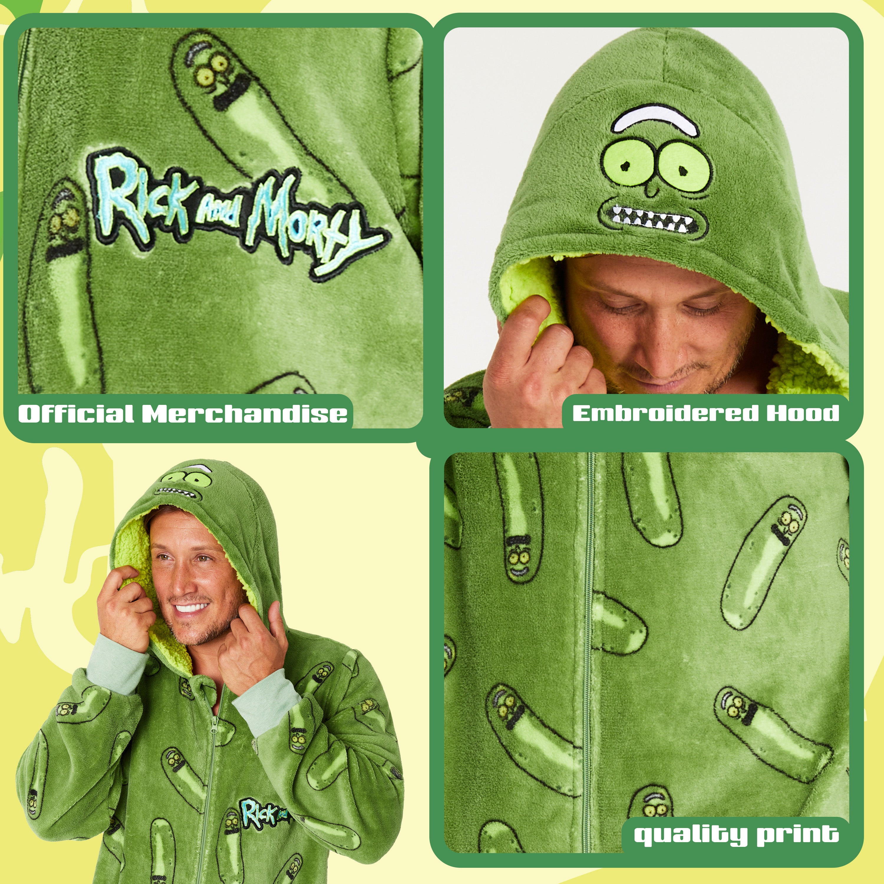 rick-and-morty-combinaison-pyjama-homme-polaire-capuche-m image 4