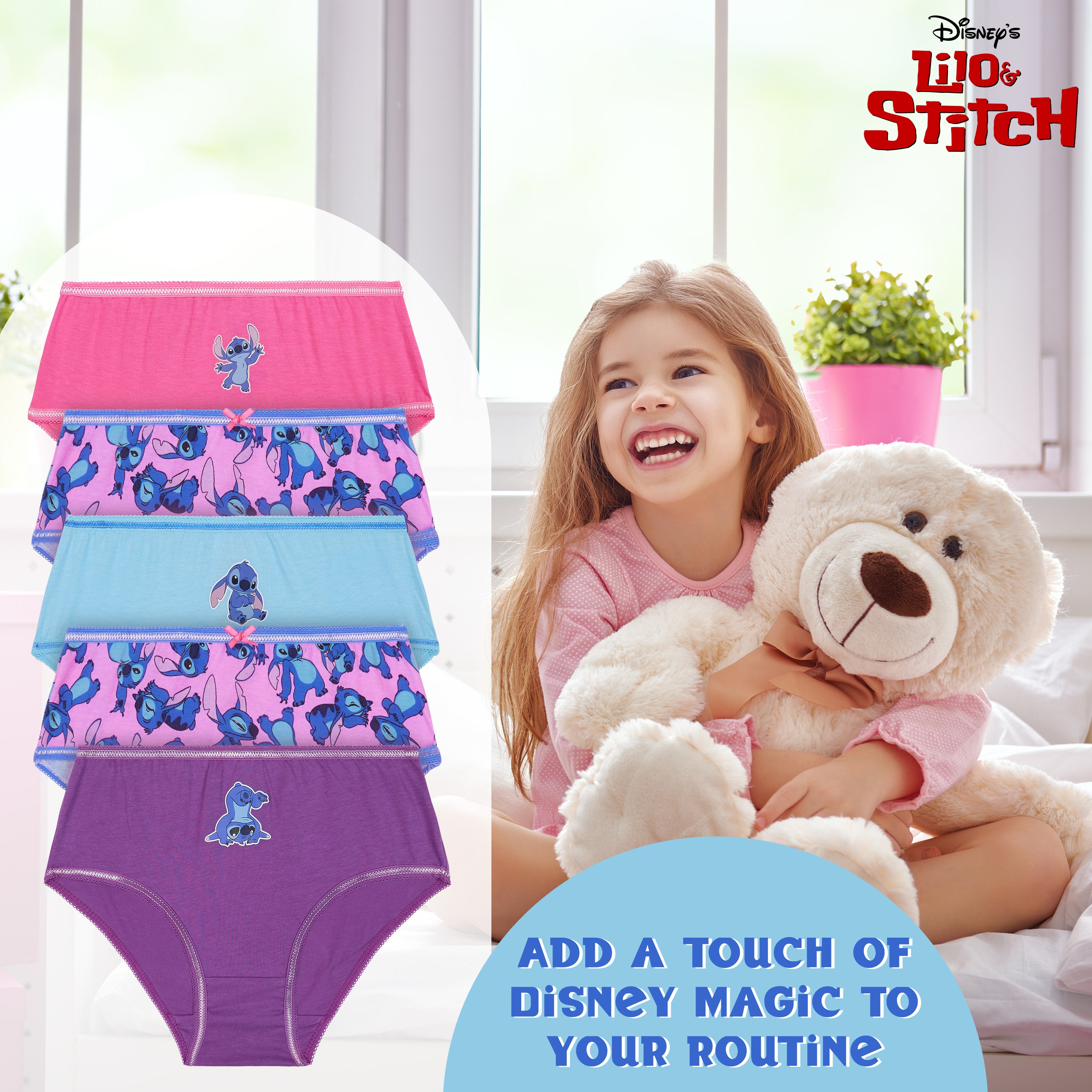 disney-stitch-culottes-fille-coton-lot-5-motifs-stitch image 3