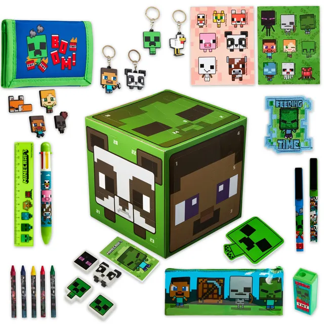 minecraft-calendrier-avent-2025-enfant-24-surprises-papeterie image 1