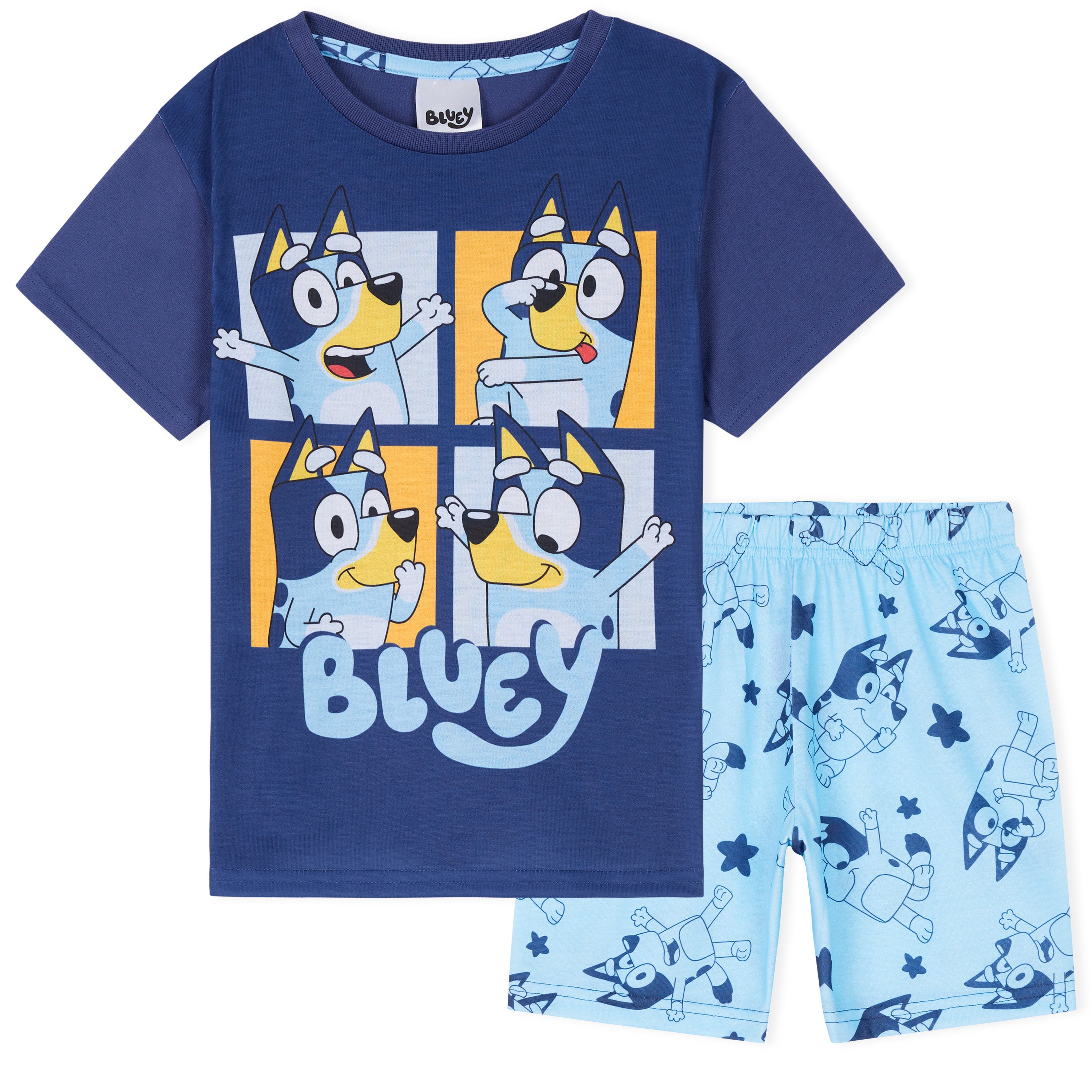 bluey-pyjama-enfant-2-pi-ces-t-shirt-short-4-5-ans-coton image 1