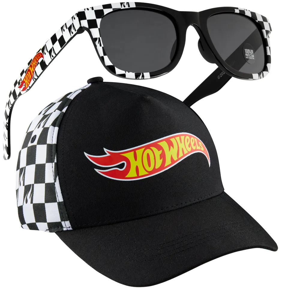hot-wheels-casquette-lunettes-gar-on-noir-protection-uv image 1